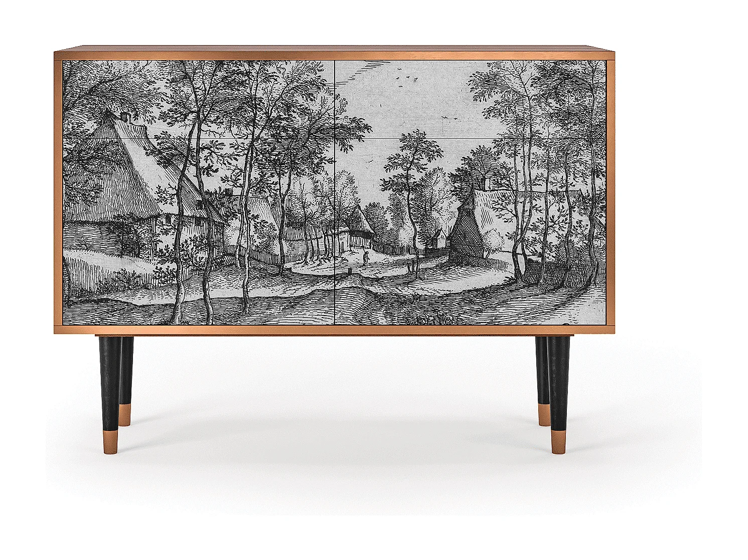 Buffet - 115x85x48 cm - BS4 - Village Road, Noyer