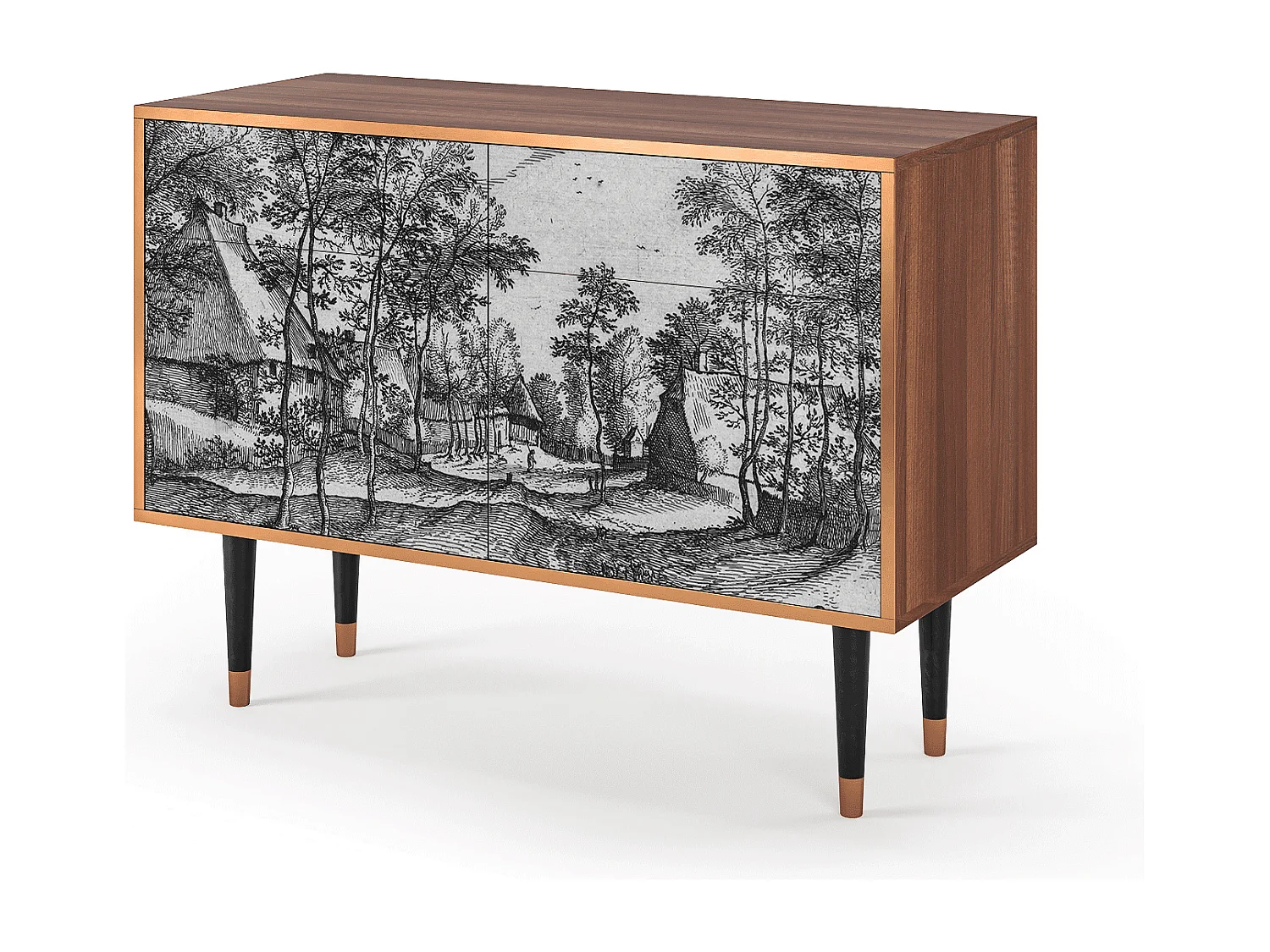 Buffet - 115x85x48 cm - BS4 - Village Road, Noyer