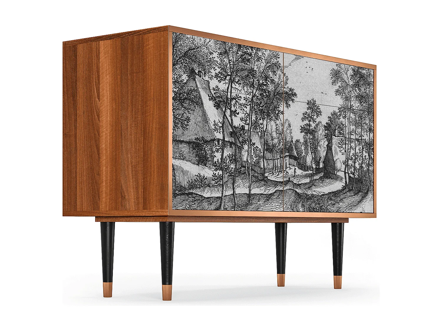 Buffet - 115x85x48 cm - BS4 - Village Road, Noyer