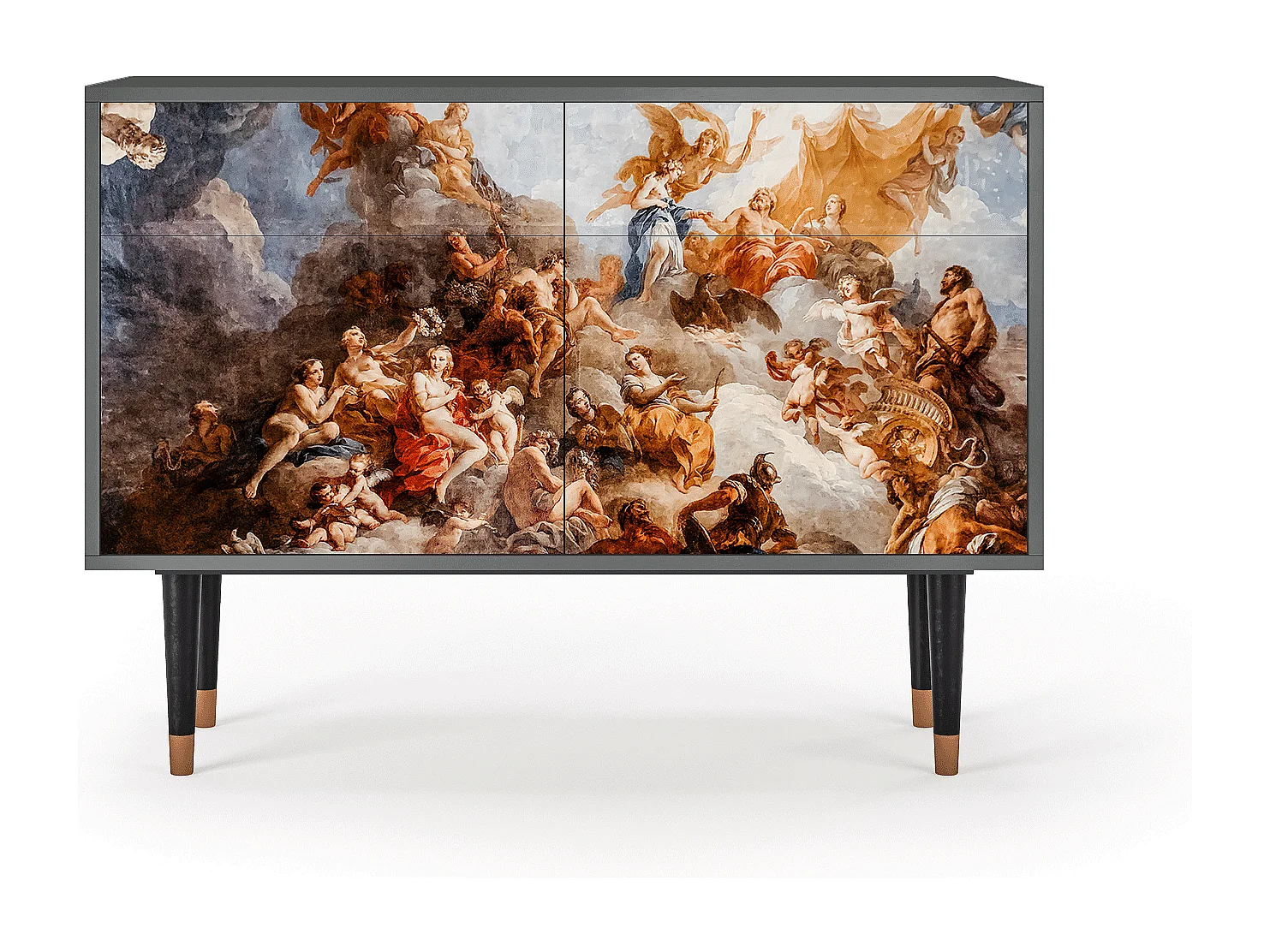 Kredens - 115x85x48 cm - BS4 - Versailles, Antracyt