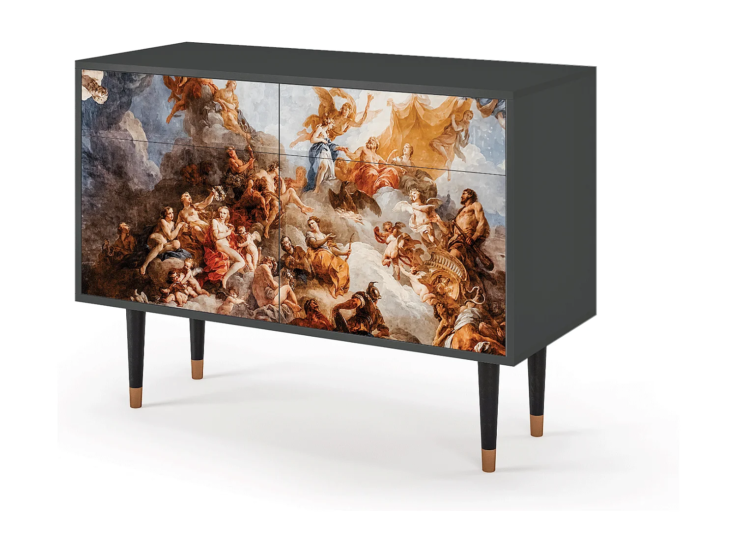 Kredens - 115x85x48 cm - BS4 - Versailles, Antracyt