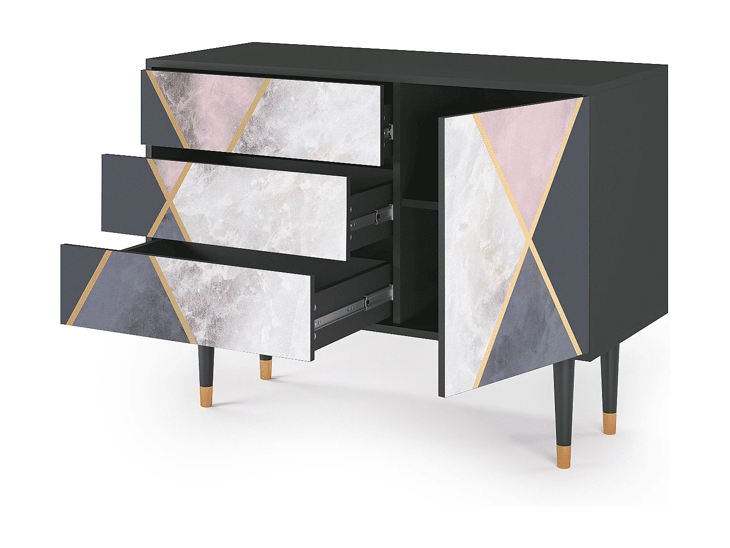 Credenza - 115х84х41 cm - S3 - Ideal Harmony, Antracite