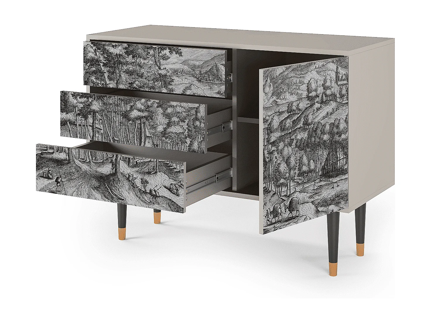 Buffet - 115х84х41 cm - S3 - Rusticorum, Sable