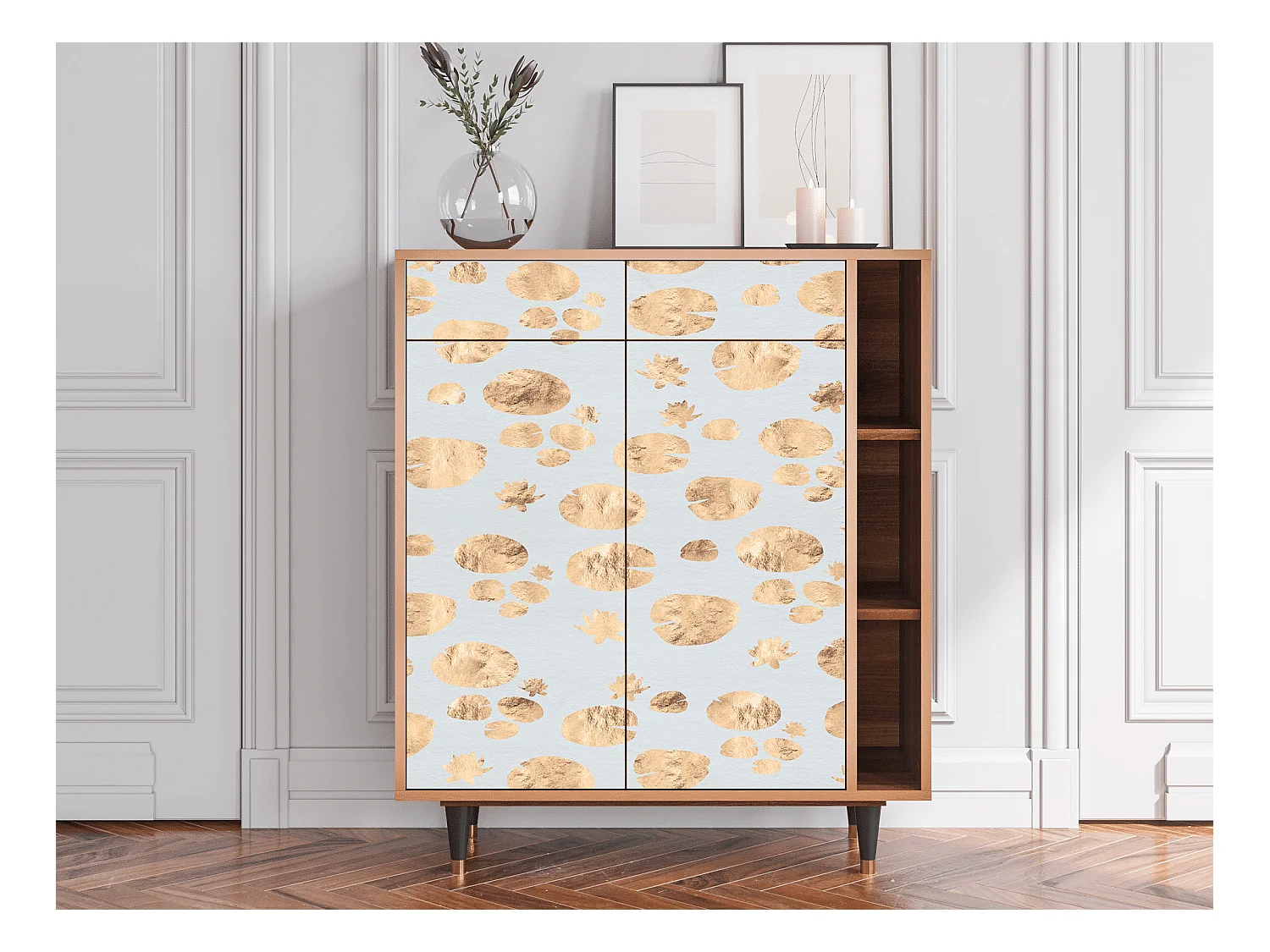 Kredens - 96х110х41 cm - BS6 - Blue Giraffe, Orzech