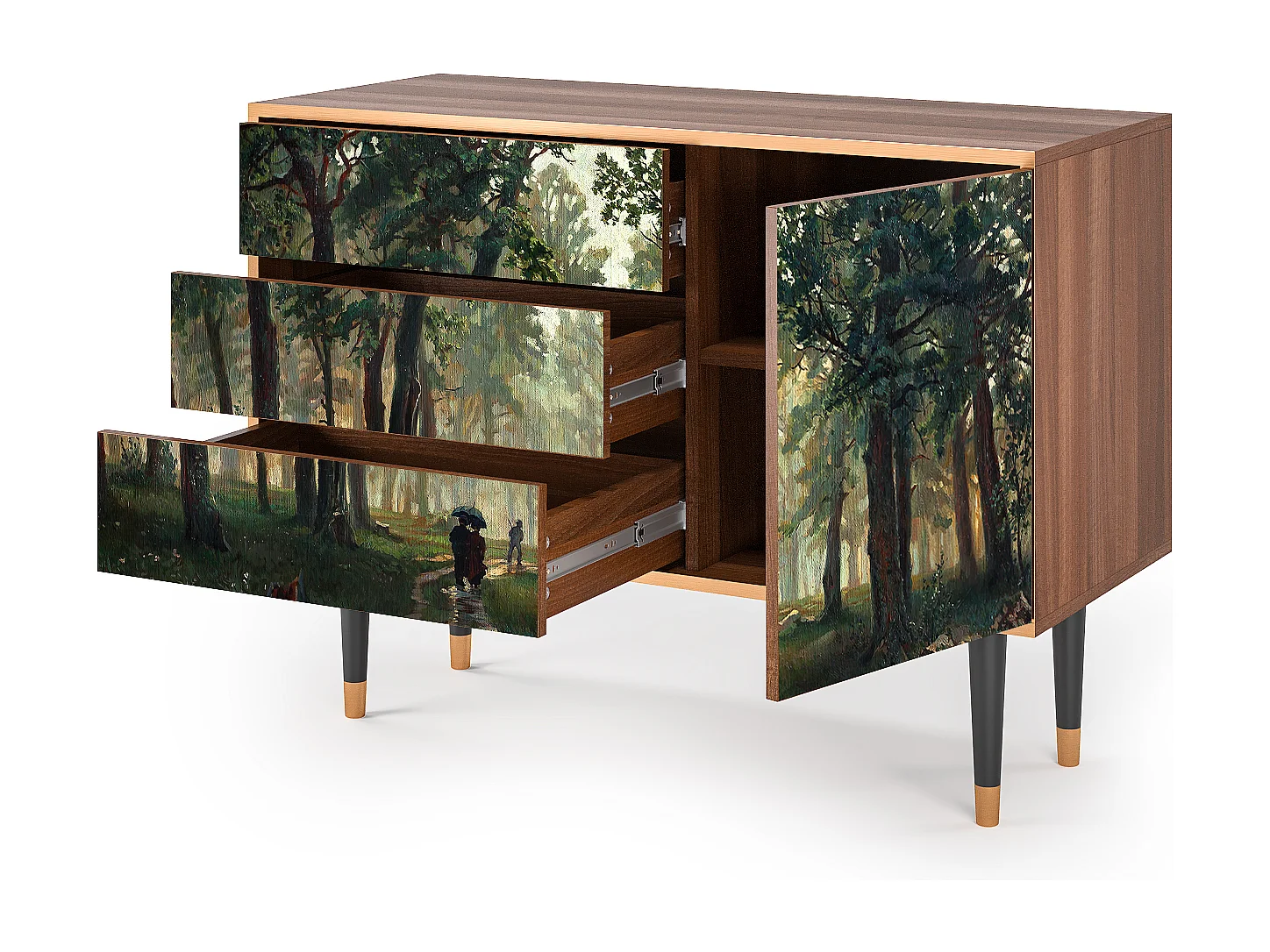 Credenza - 115х84х41 cm - S3 -  Rain in the Oak Forest, Noce