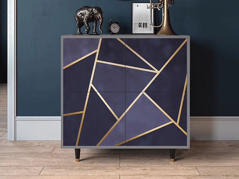 Aparador - 94x96x48 cm - BS3 - The Amethyst, Cinza