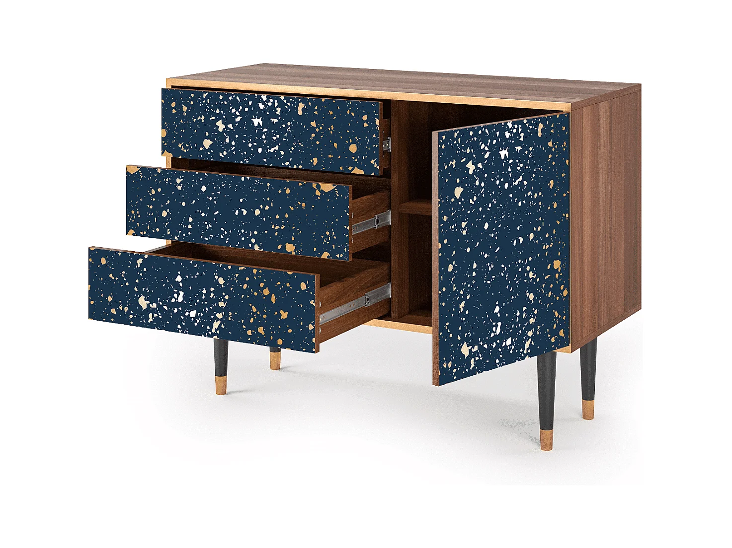Dressoir - 115х84х41 cm - S3 - Starfall, Walnoot