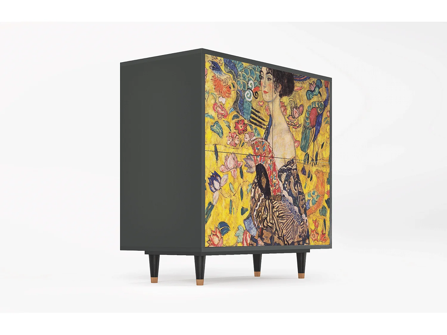 Aparador - 94x96x48 cm - BS3 - Lady with Fan by Klimt, Antracita