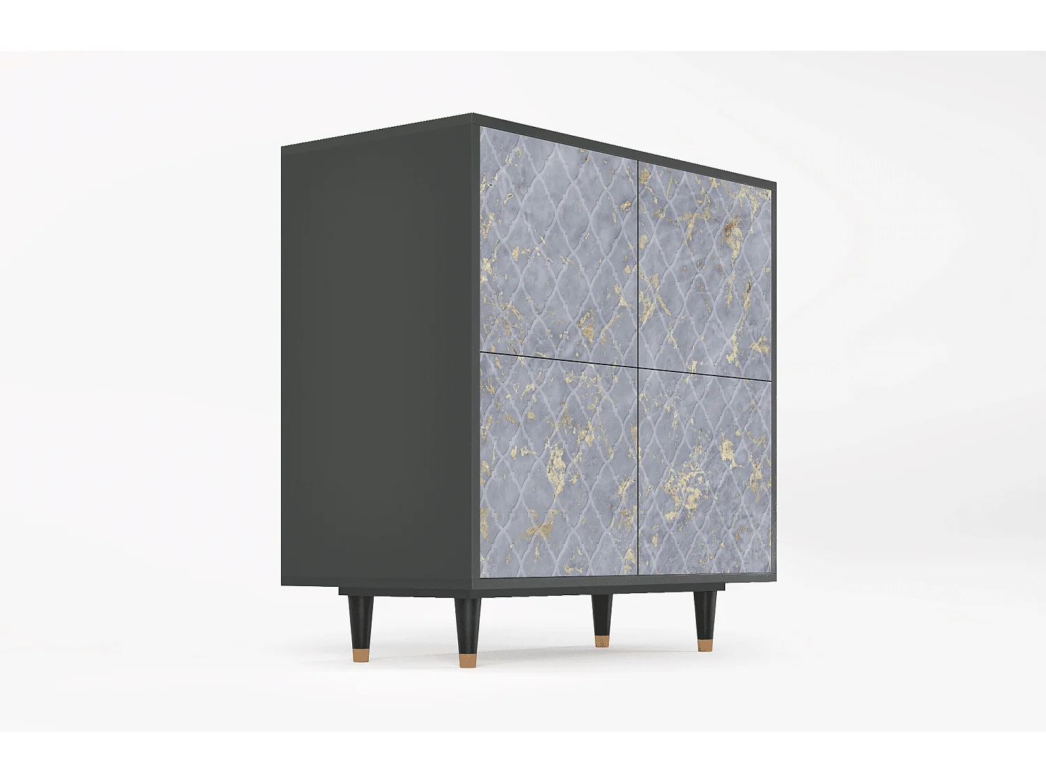 Kredens - 94x96x48 cm - BS3 - Golden Smoke, Antracyt