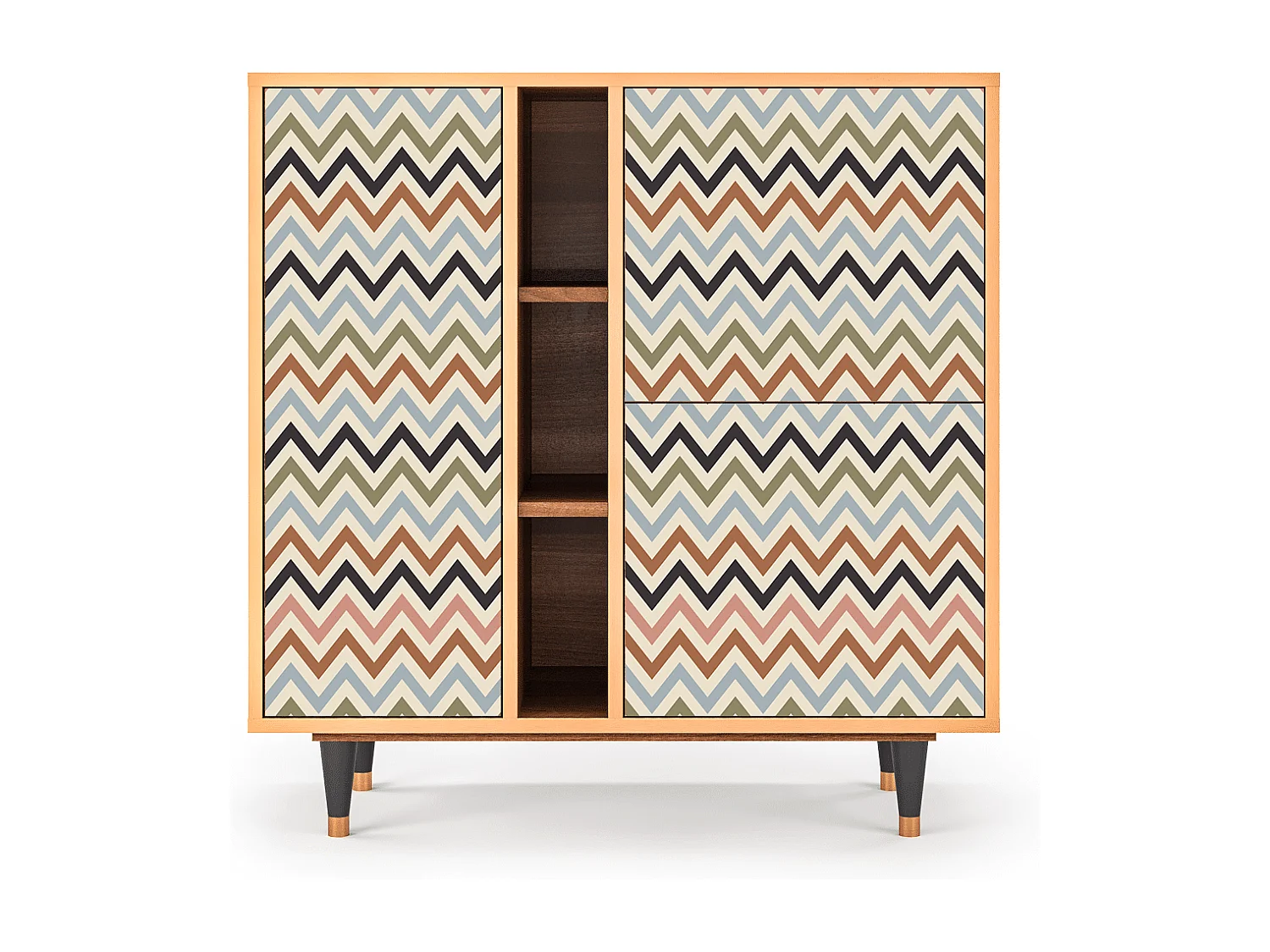 Credenza - 94х96х41 cm - BS5 - Bright Ripple, Noce