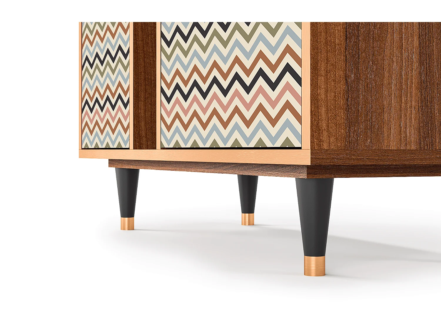 Credenza - 94х96х41 cm - BS5 - Bright Ripple, Noce