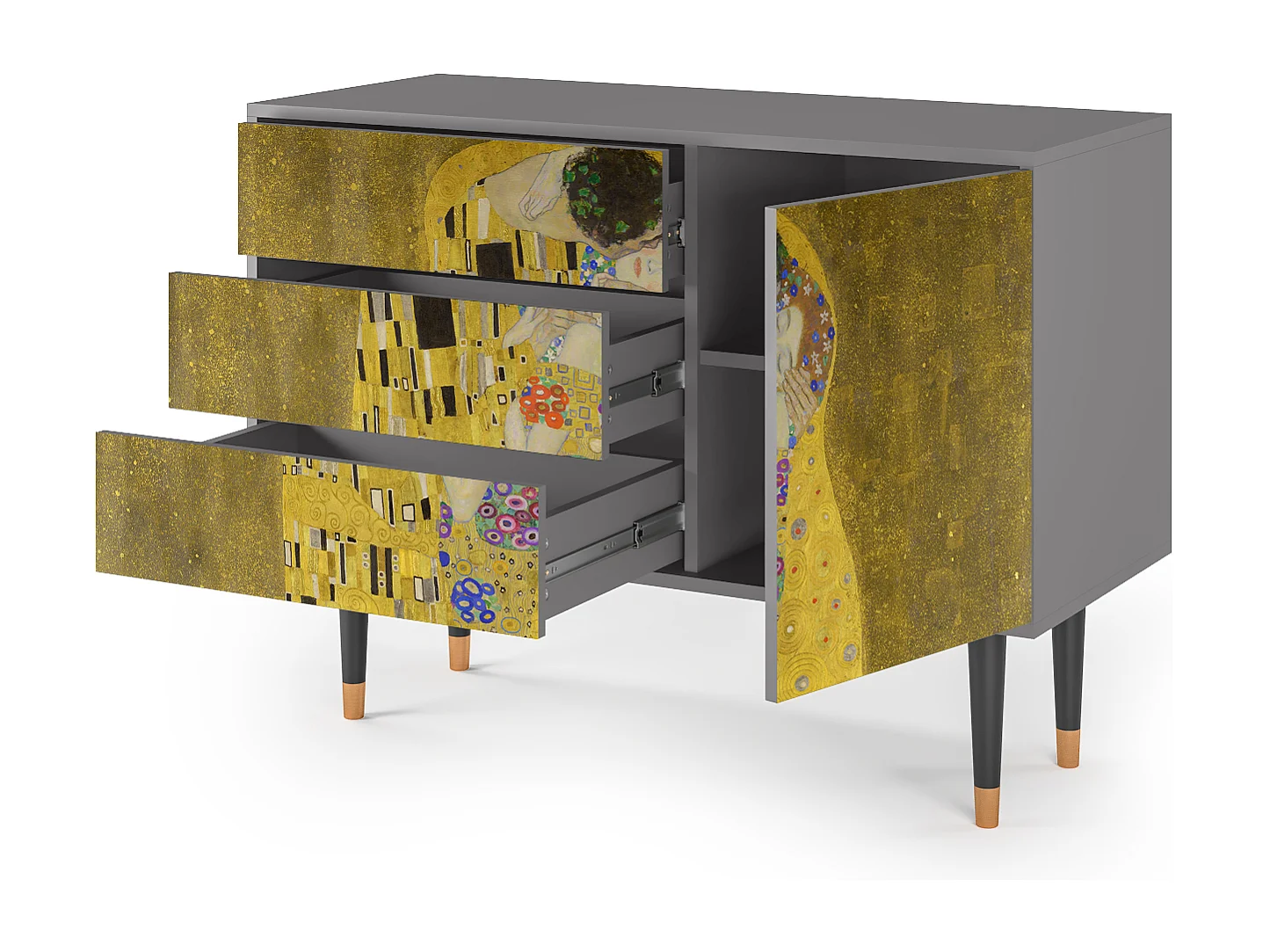 Aparador - 115х84х41 cm - S3 - The Maiden by Klimt, Cinza