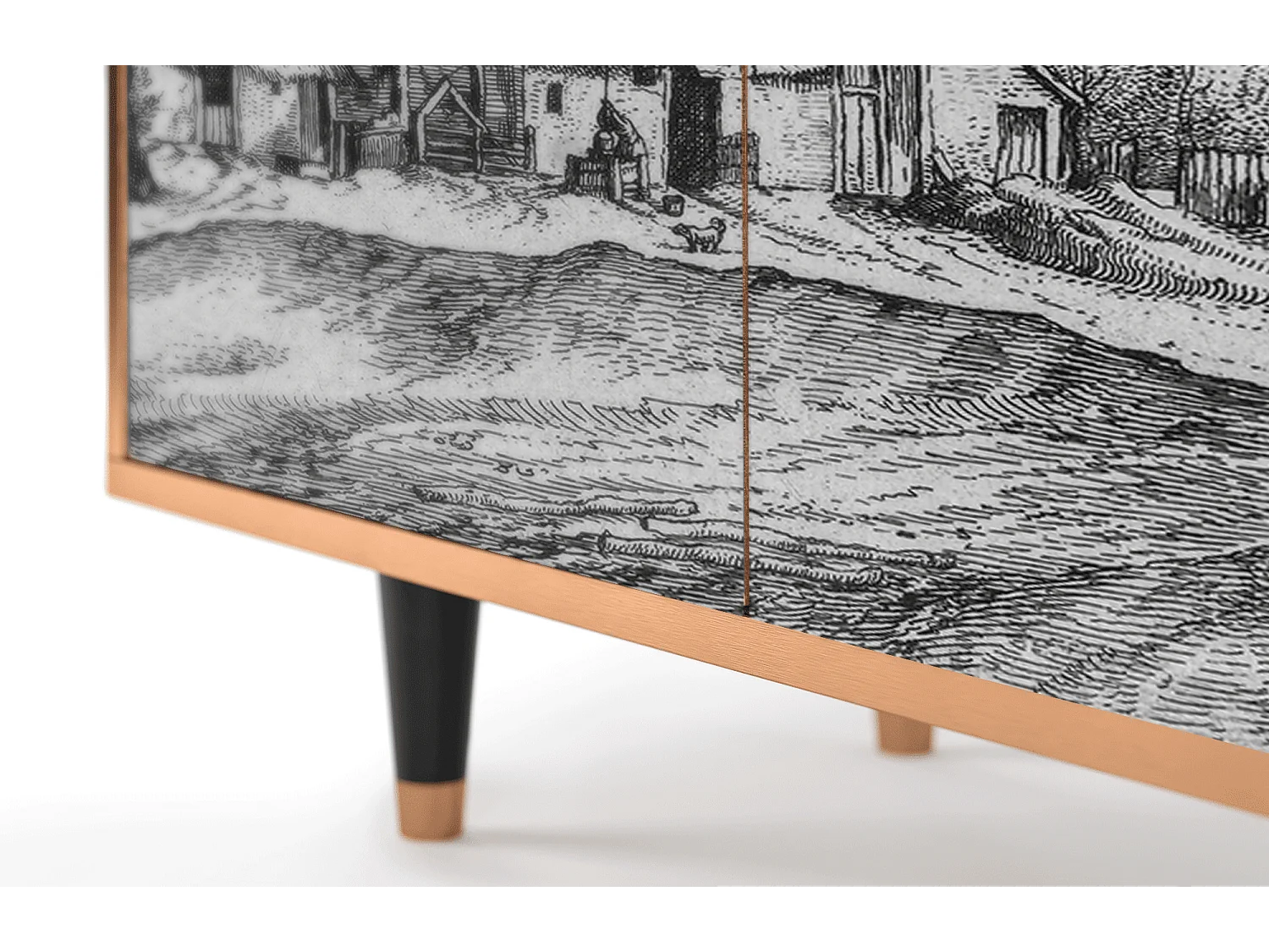 Kredens - 94x96x48 cm - BS3 - Farms in a Village, Orzech