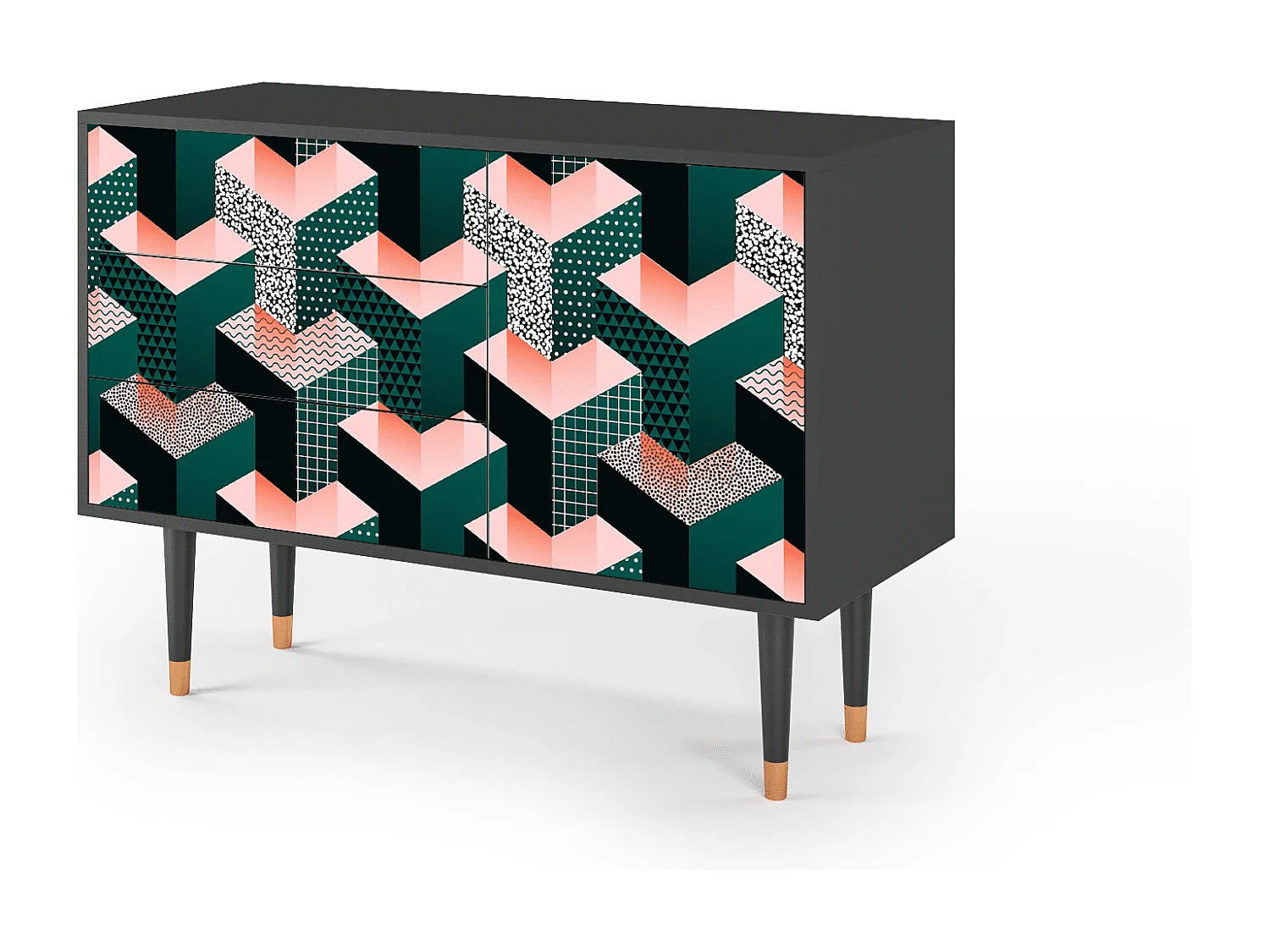Credenza - 115х84х41 cm - S3 - Geometric Madness, Antracite