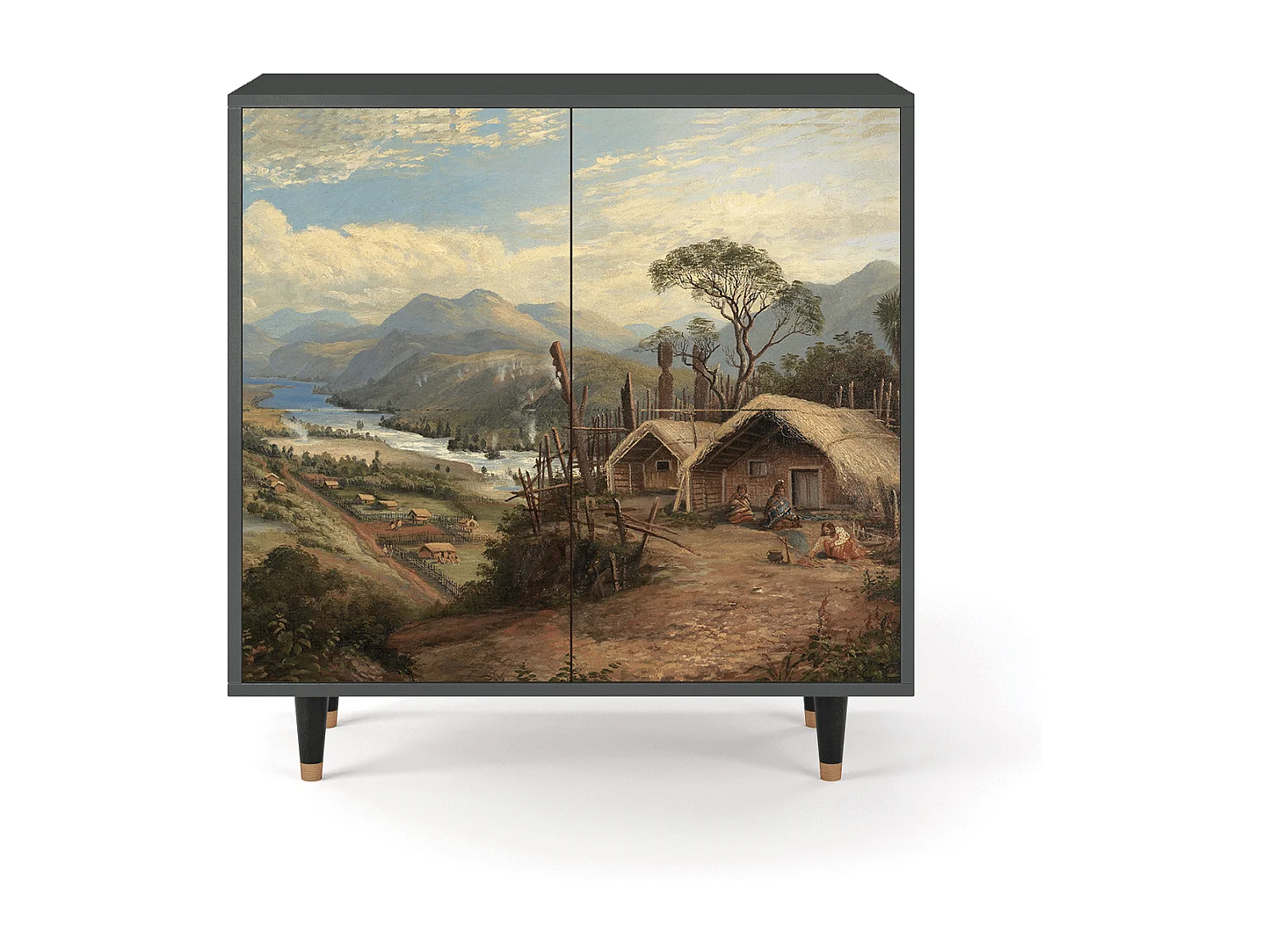 Sideboard - 94x96x48 cm - BS3 - View Across the Plains , Anthrazit