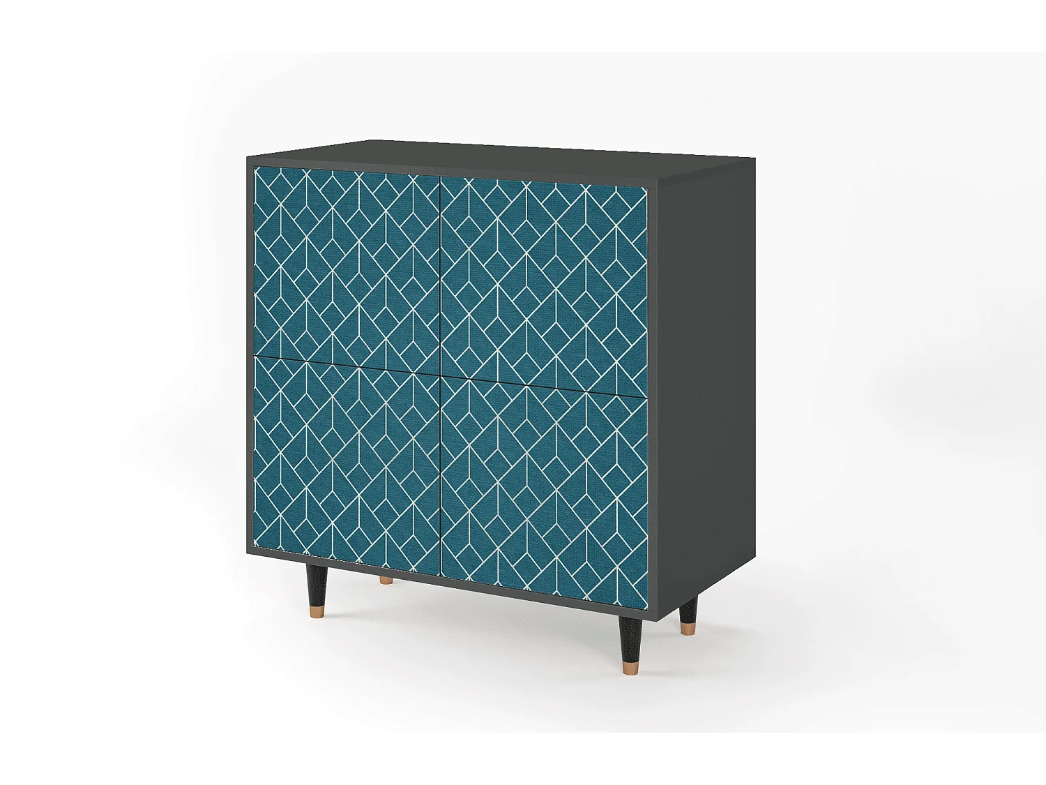 Buffet - 94x96x48 cm - BS3 - Turquoise Geometry, Anthracite