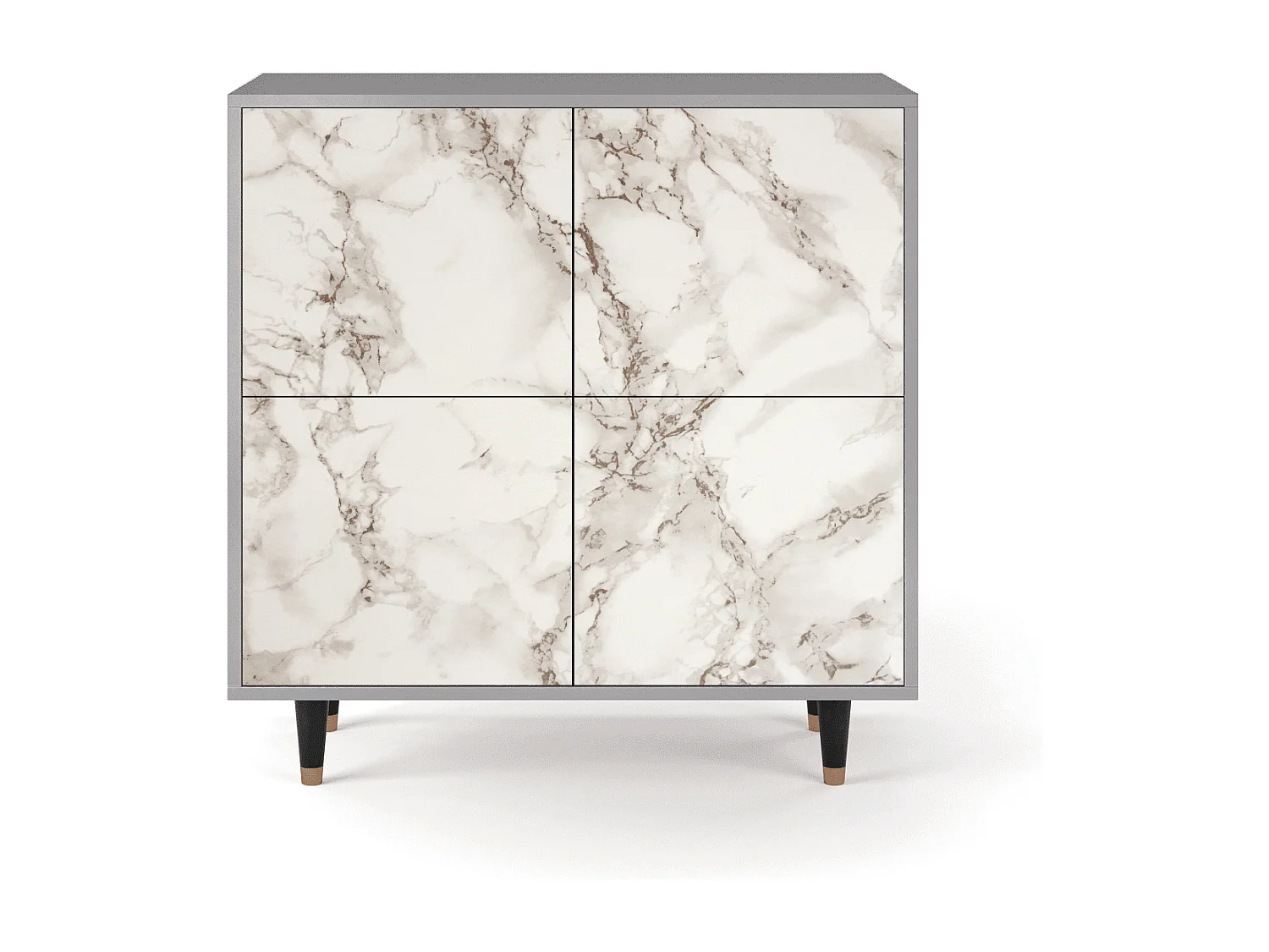 Sideboard - 94x96x48 cm - BS3 - Milk Marble, Grau