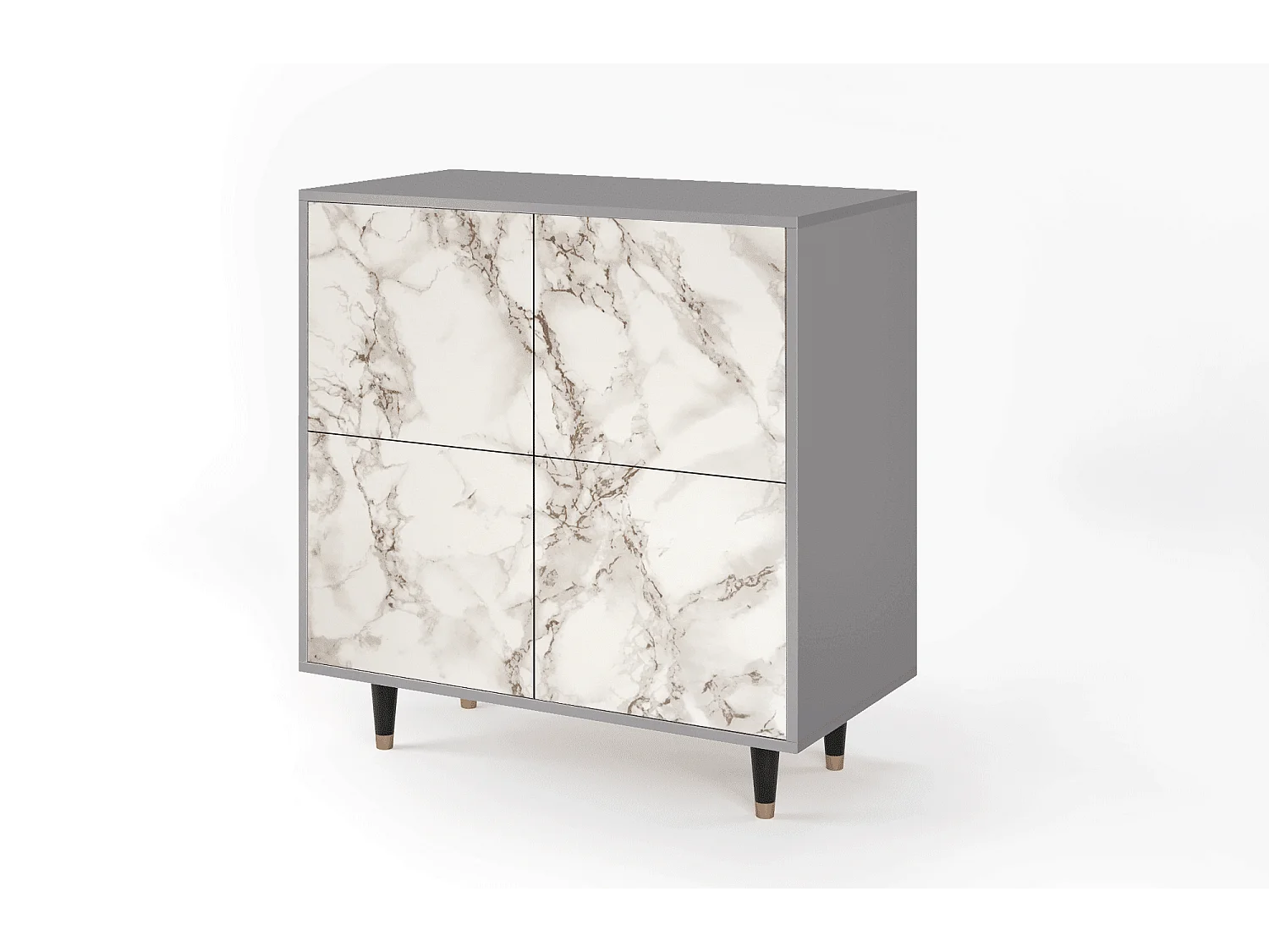 Sideboard - 94x96x48 cm - BS3 - Milk Marble, Grau