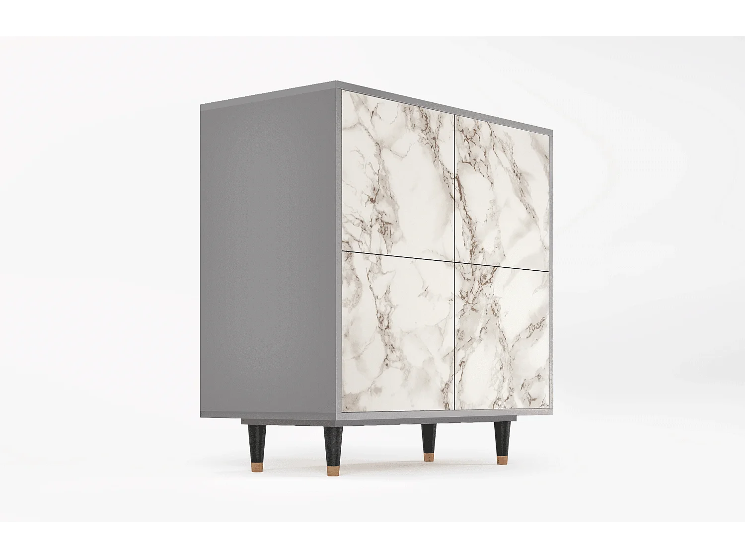 Sideboard - 94x96x48 cm - BS3 - Milk Marble, Grau