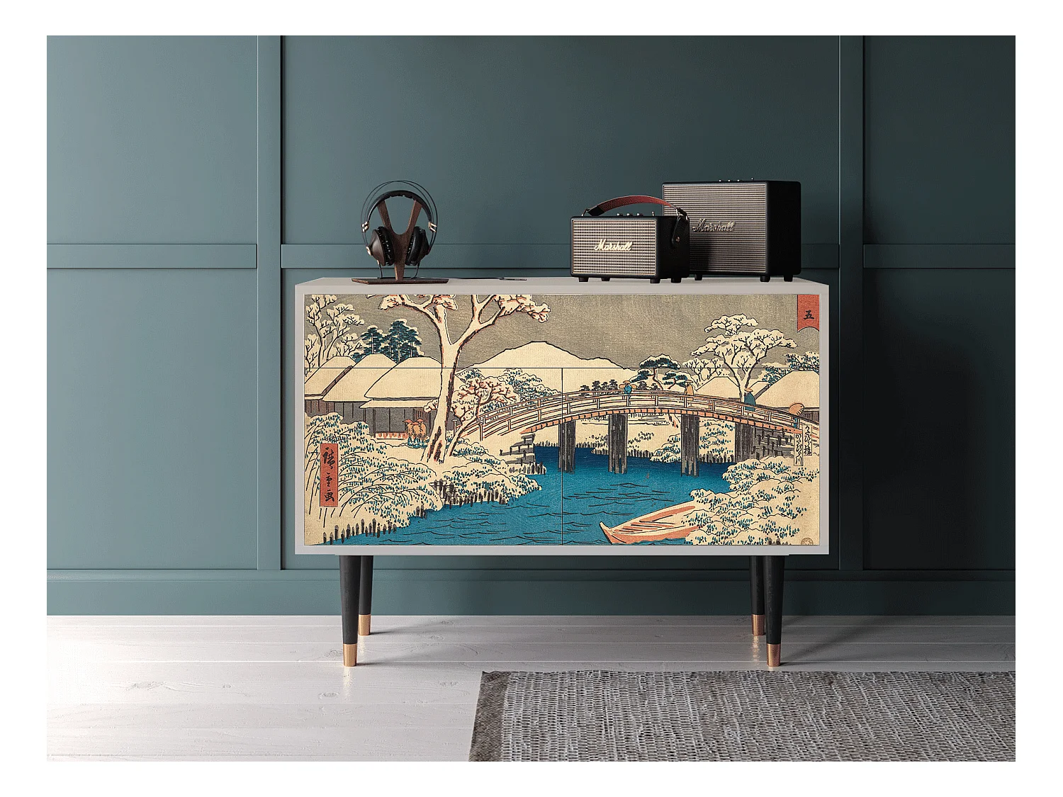 Kredens - 115x85x48 cm - BS4 - Katabira River, Piaskowy