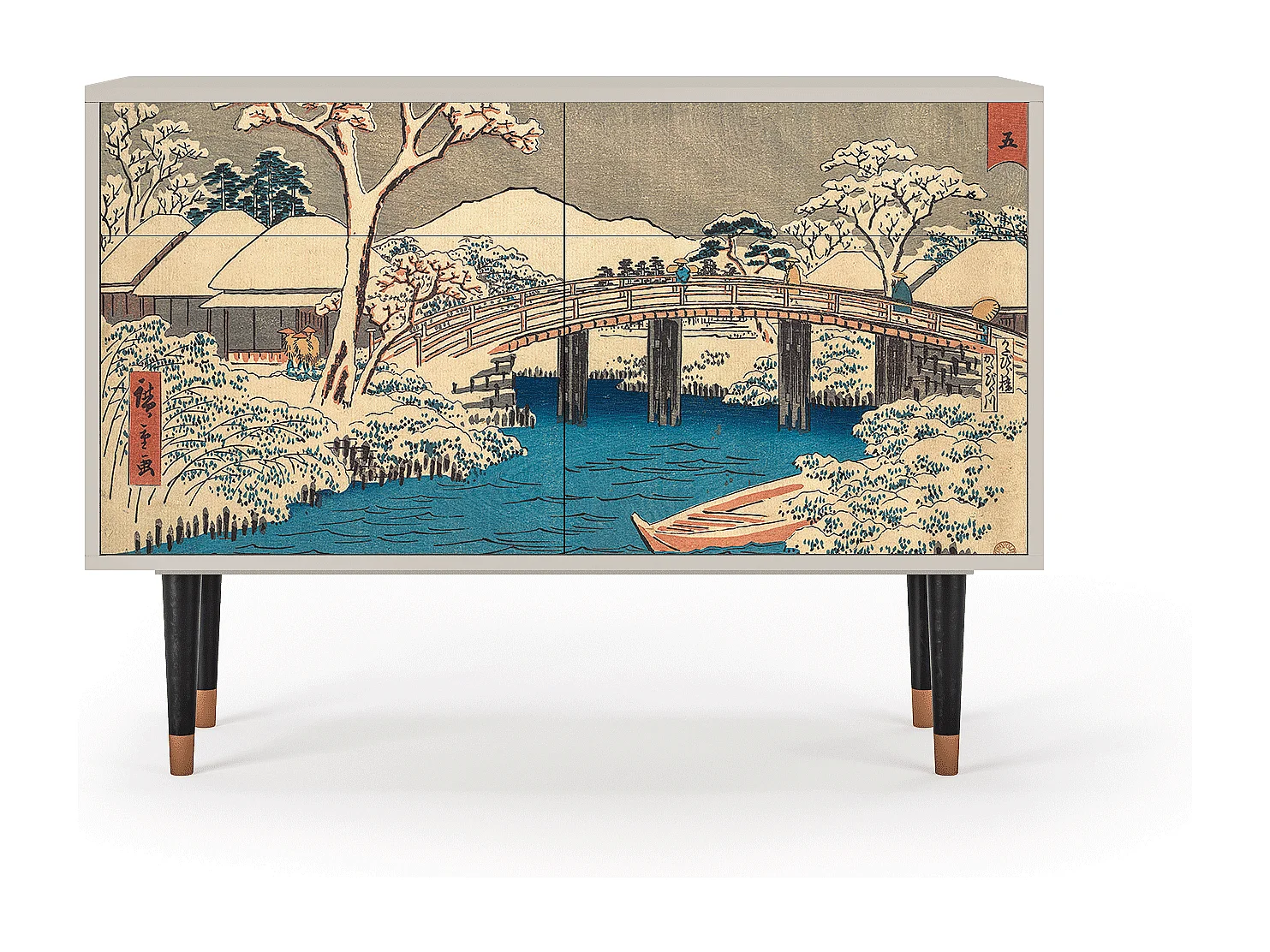 Credenza - 115x85x48 cm - BS4 - Katabira River, Sabbia