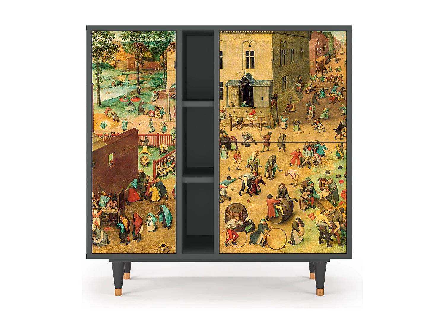 Kredens - 94х96х41 cm - BS5 - Children Games, Antracyt