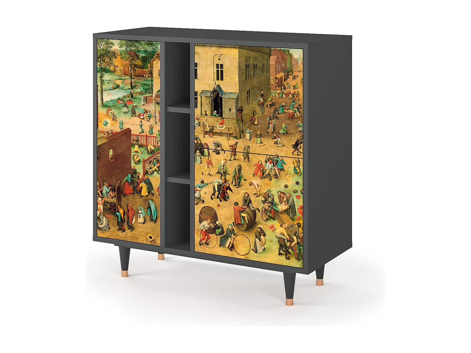 Kredens - 94х96х41 cm - BS5 - Children Games, Antracyt