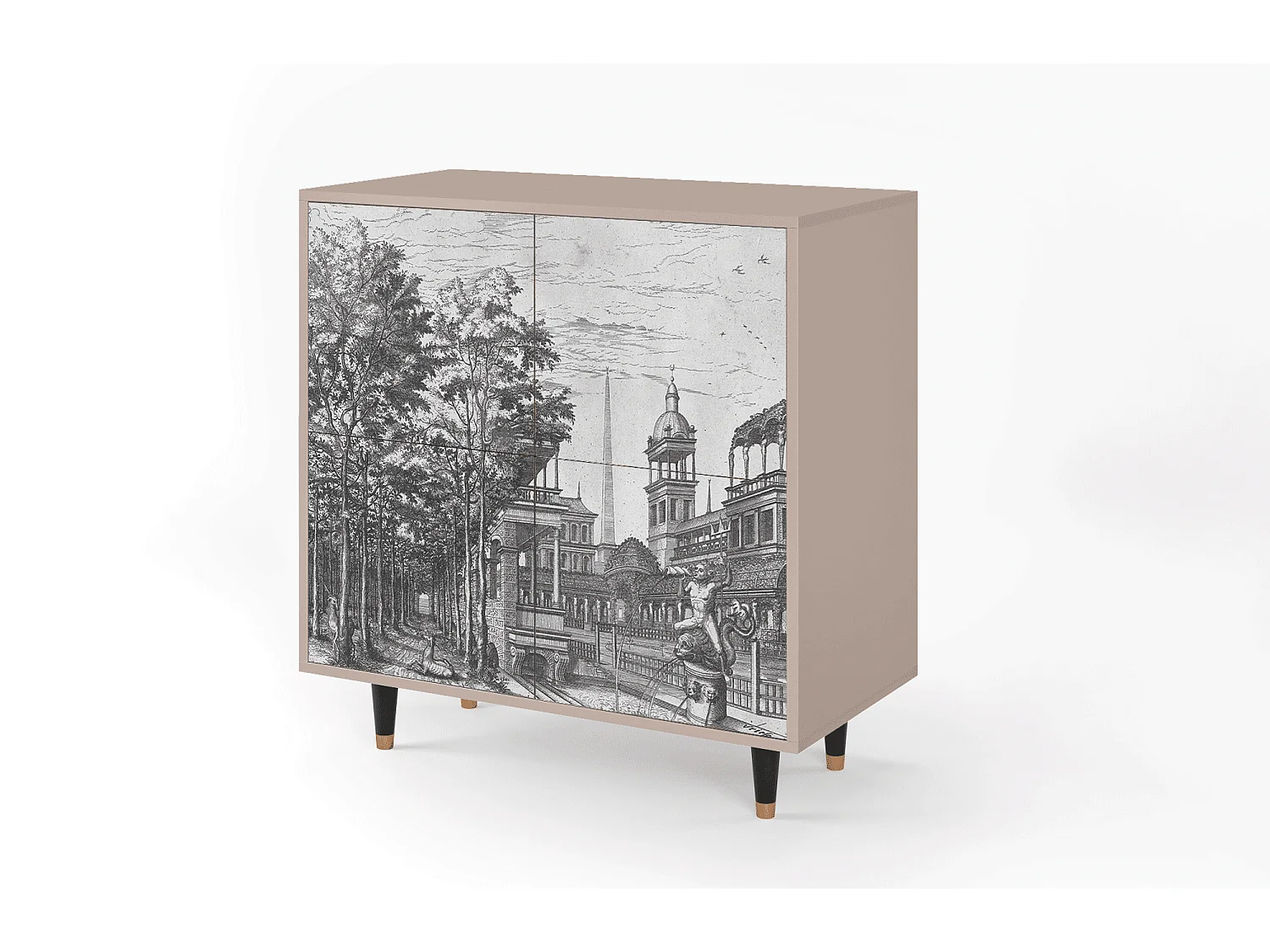 Dressoir - 94x96x48 cm - BS3 - View of the Piazza, Latte