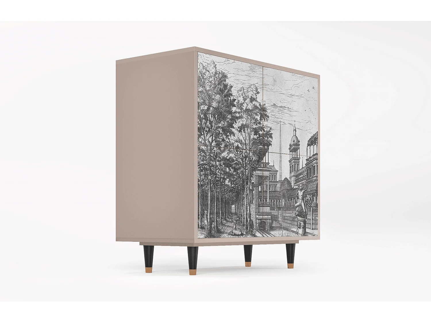 Dressoir - 94x96x48 cm - BS3 - View of the Piazza, Latte