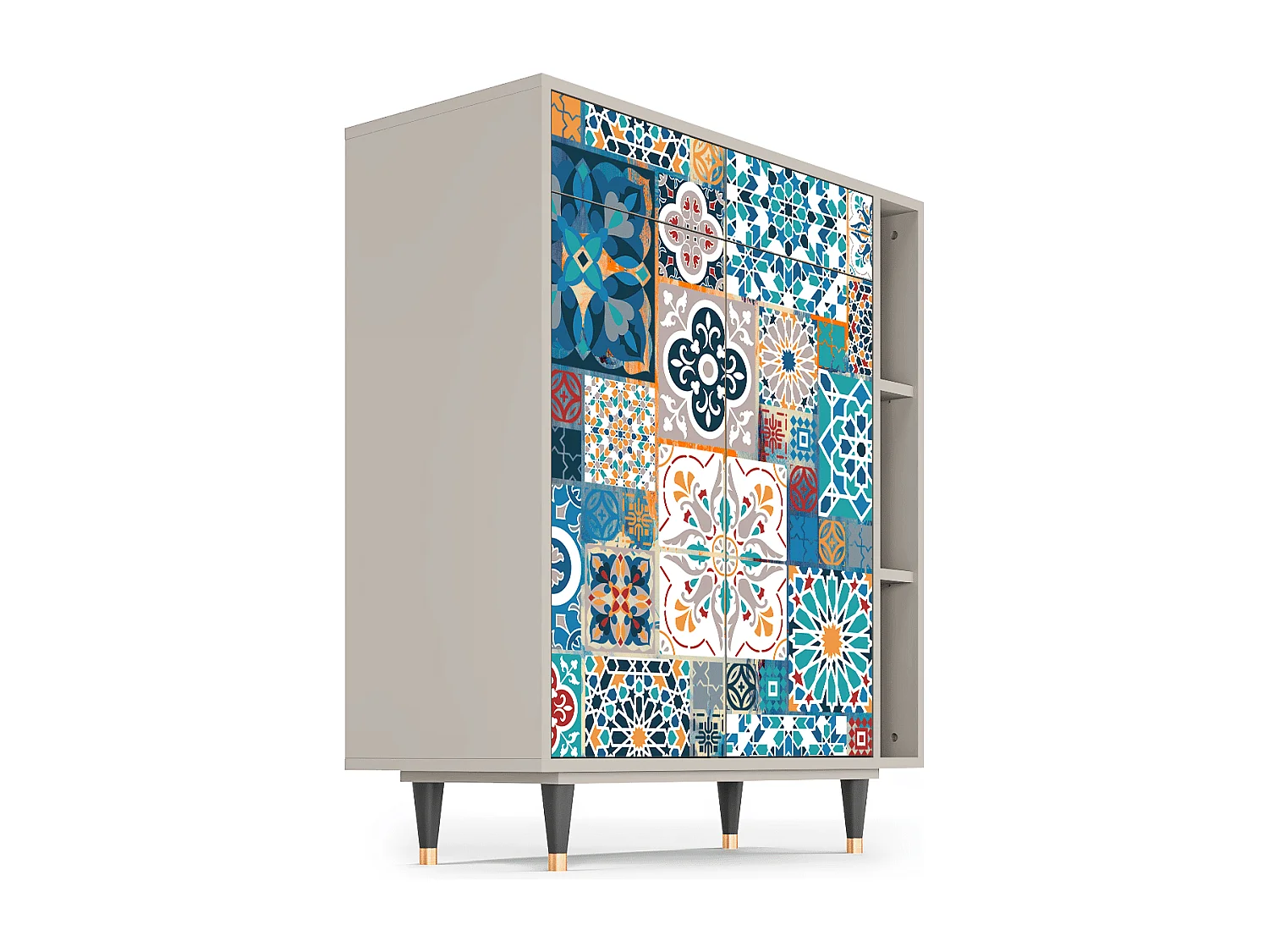 Kredens - 96х110х41 cm - BS6 - Moroccan Market, Piaskowy