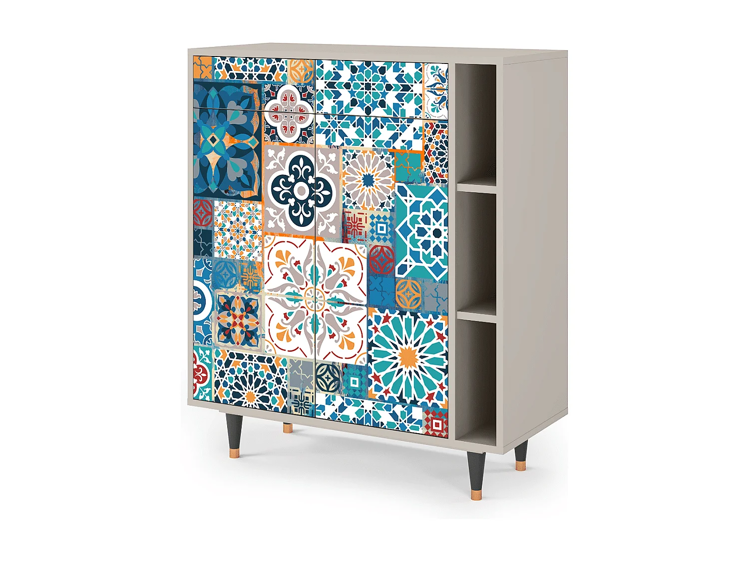 Kredens - 96х110х41 cm - BS6 - Moroccan Market, Piaskowy