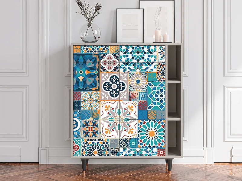 Kredens - 96х110х41 cm - BS6 - Moroccan Market, Piaskowy