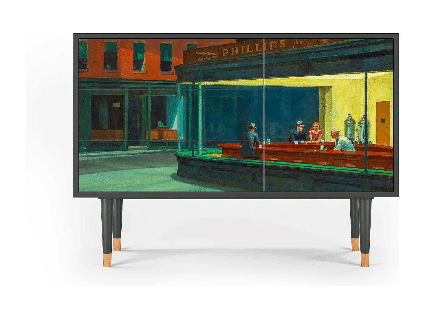 Buffet - 115х84х41 cm - S3 - Nighthawks by Hopper, Anthracite