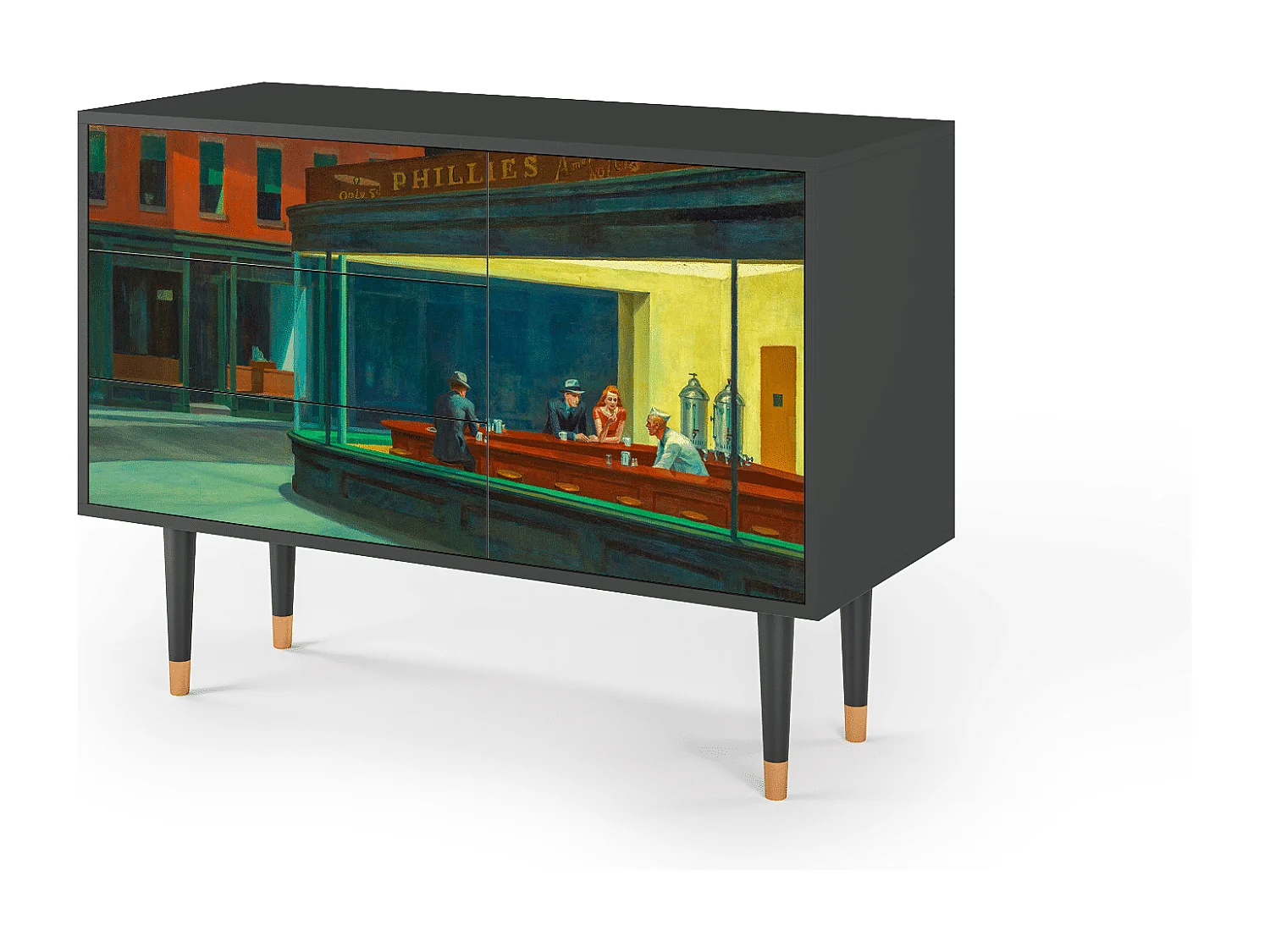 Buffet - 115х84х41 cm - S3 - Nighthawks by Hopper, Anthracite