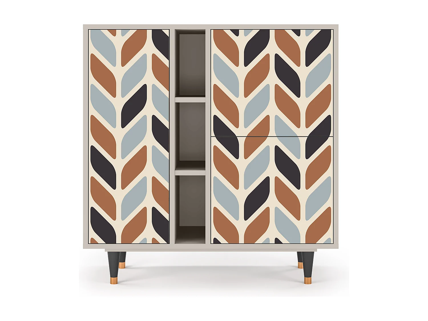 Kredens - 94х96х41 cm - BS5 - Beige Laure, Piaskowy