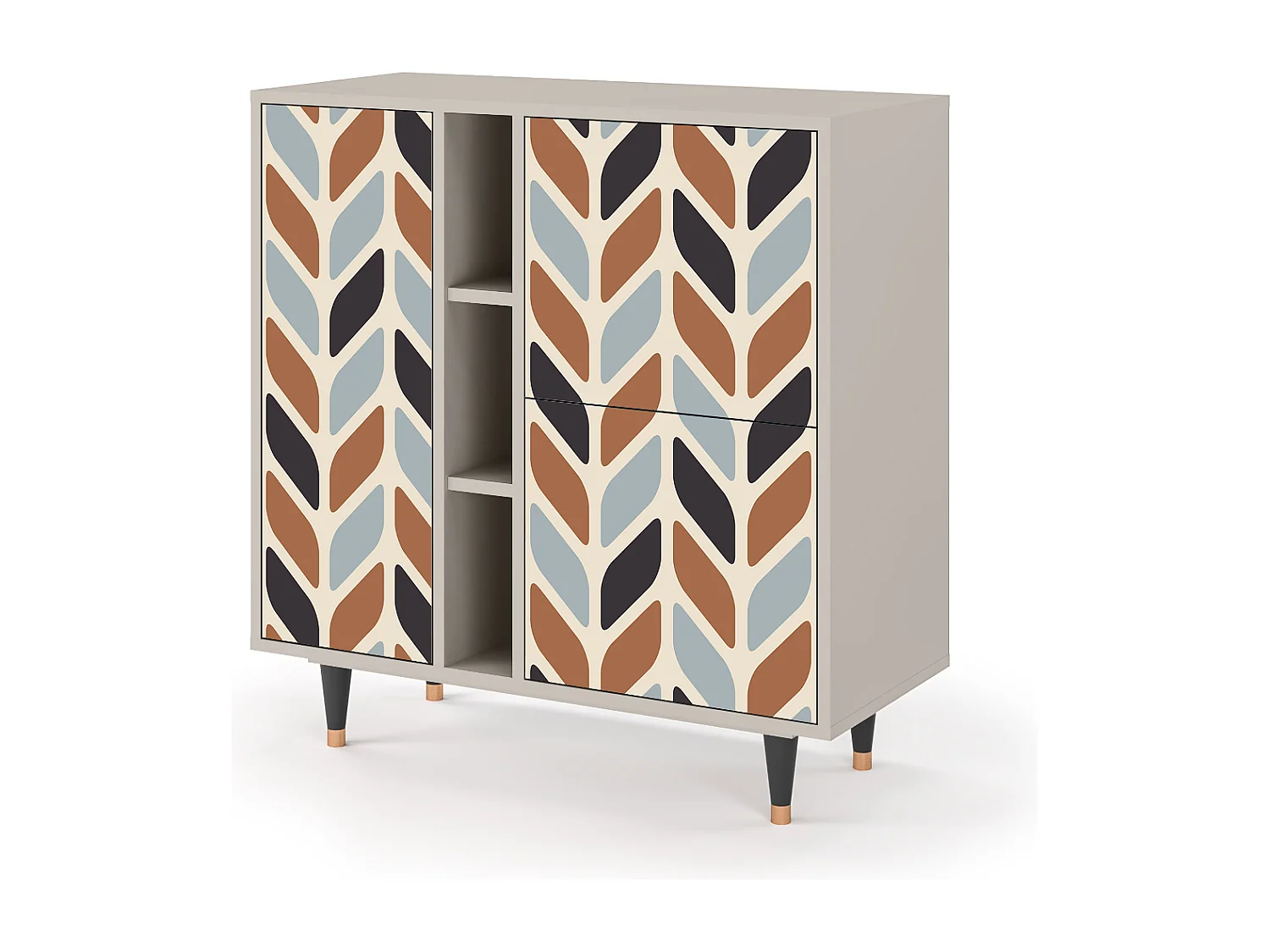 Kredens - 94х96х41 cm - BS5 - Beige Laure, Piaskowy