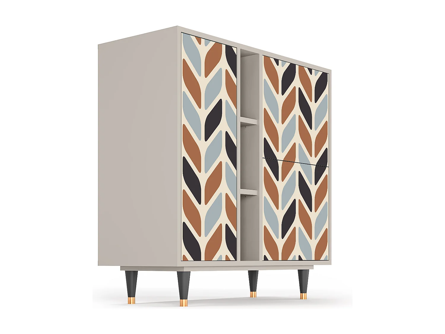 Kredens - 94х96х41 cm - BS5 - Beige Laure, Piaskowy