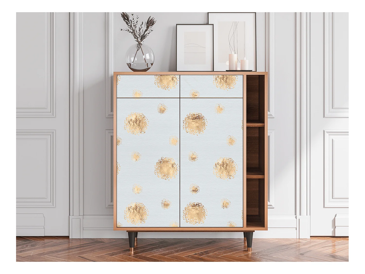 Credenza - 96х110х41 cm - BS6 - Sky Latte, Noce