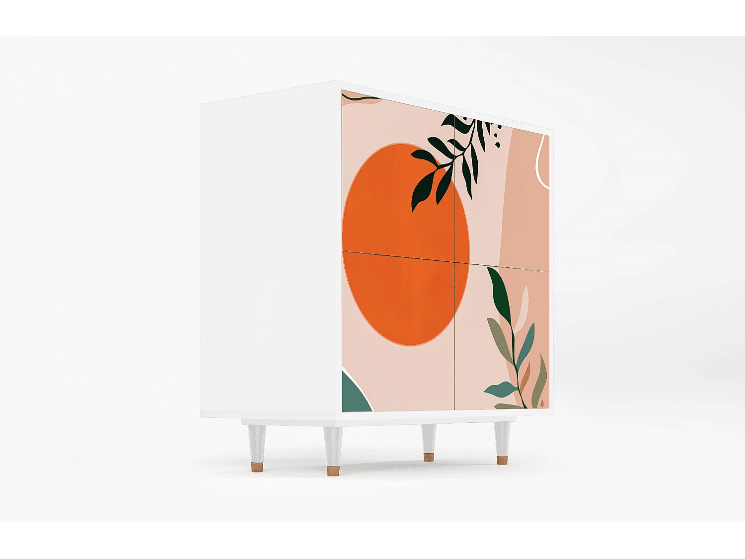 Kredens - 94x96x48 cm - BS3 - Artwork, Biały