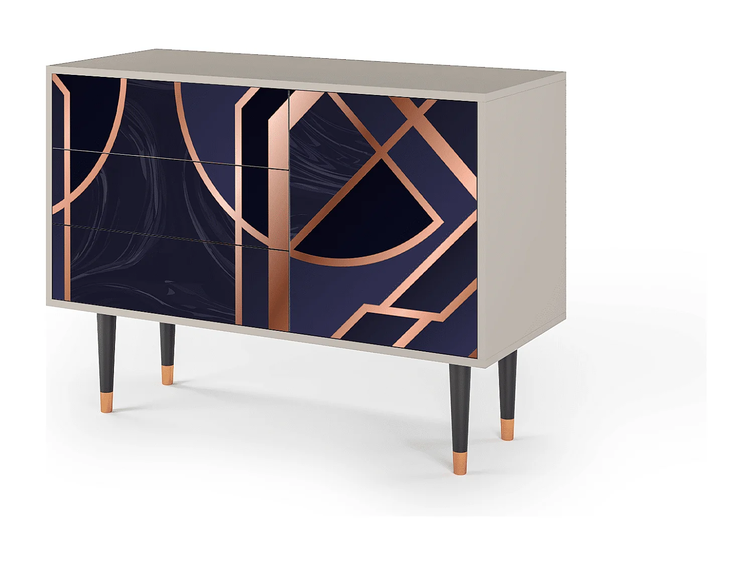 Kredens - 115х84х41 cm - S3 - Purple Temple, Piaskowy