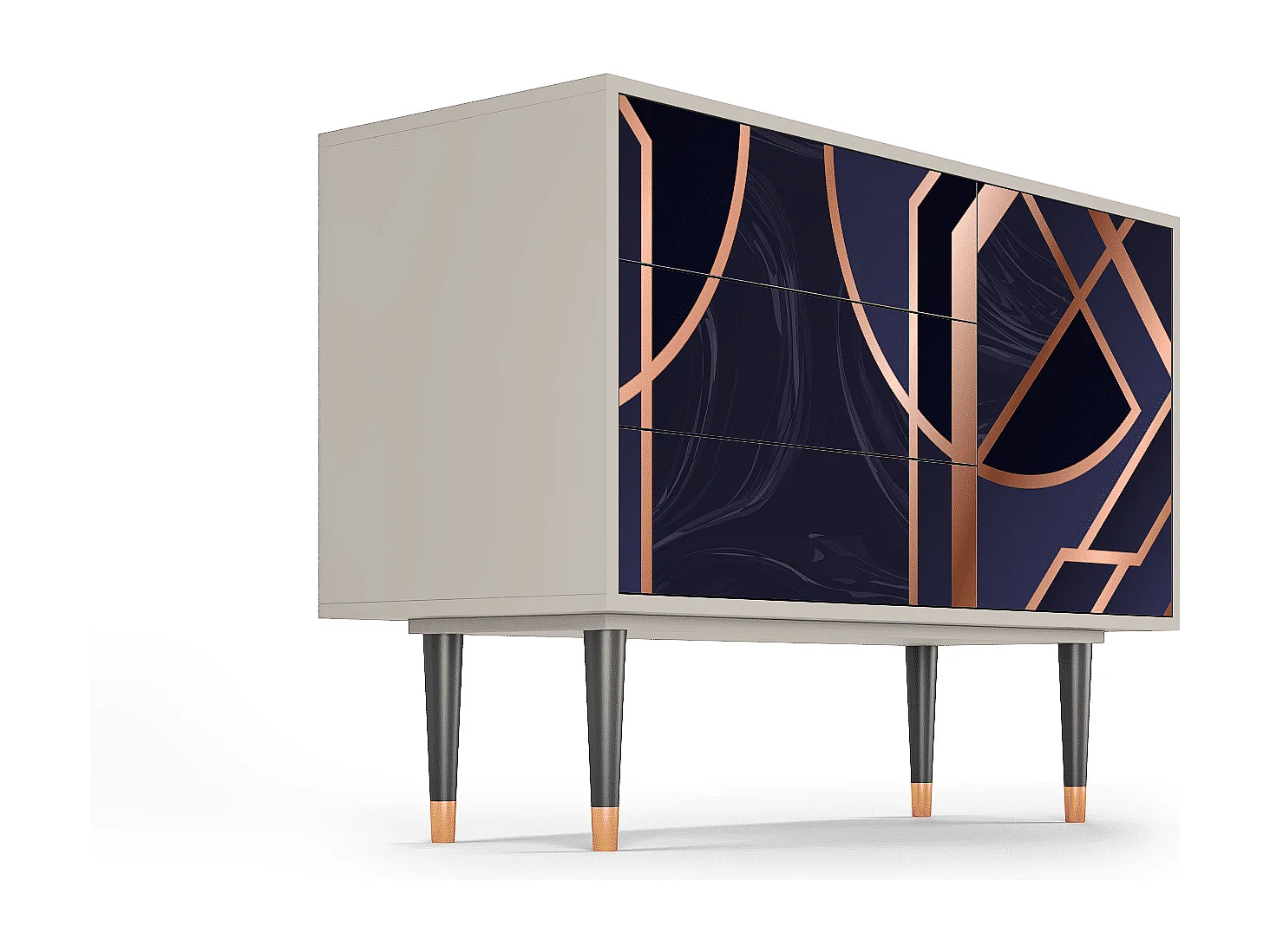 Kredens - 115х84х41 cm - S3 - Purple Temple, Piaskowy