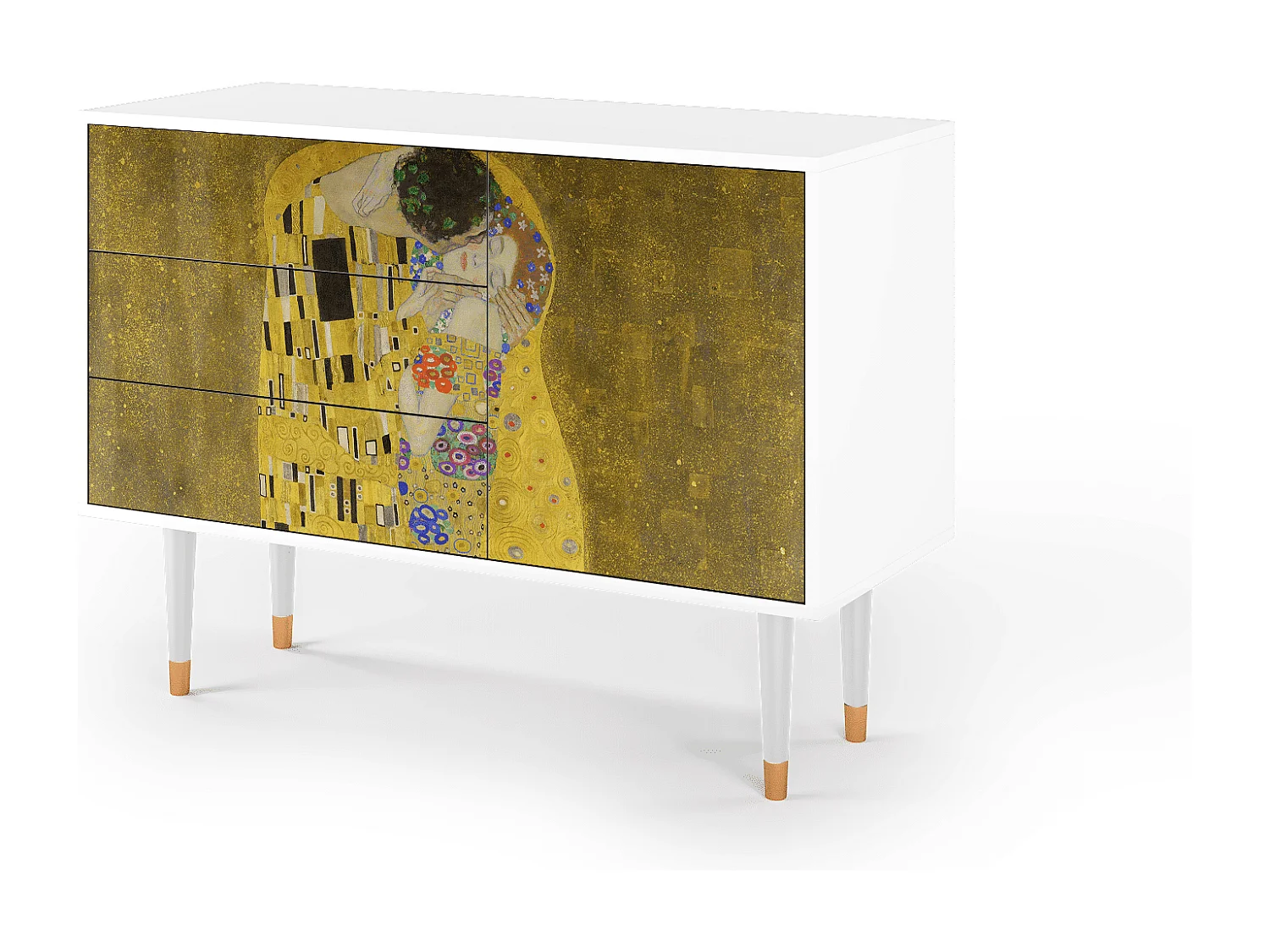 Aparador - 115х84х41 cm - S3 - The Kiss by Klimt , Blanco