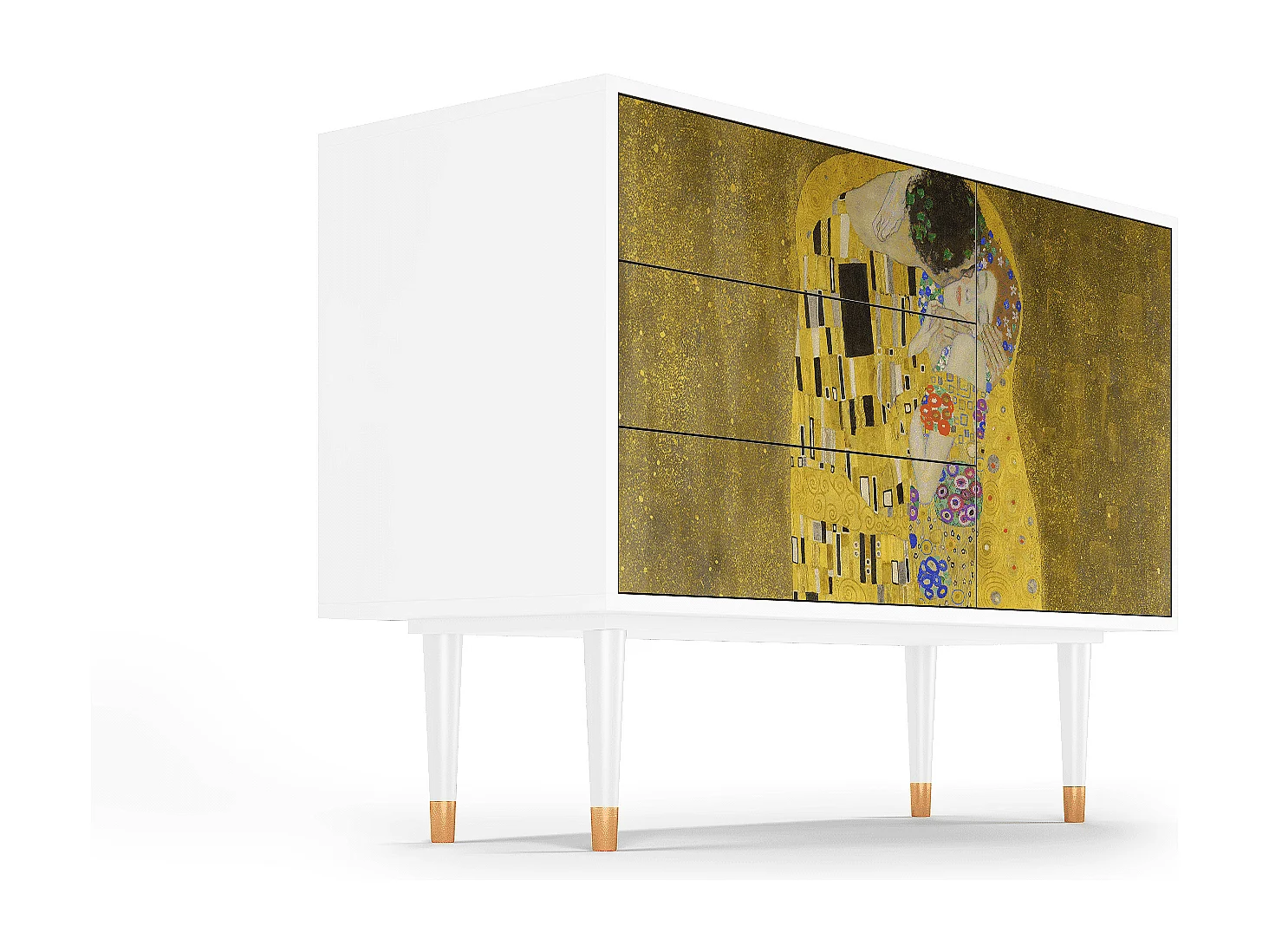 Aparador - 115х84х41 cm - S3 - The Kiss by Klimt , Blanco