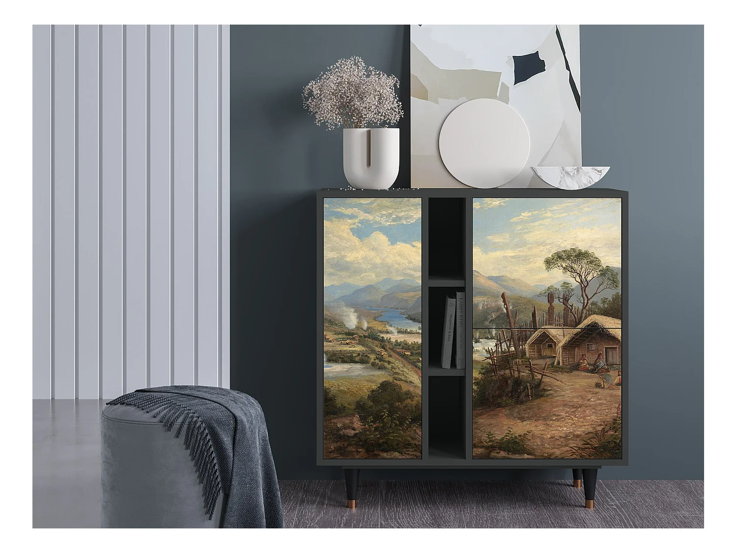 Sideboard - 94х96х41 cm - BS5 - View Across the Plains , Anthrazit