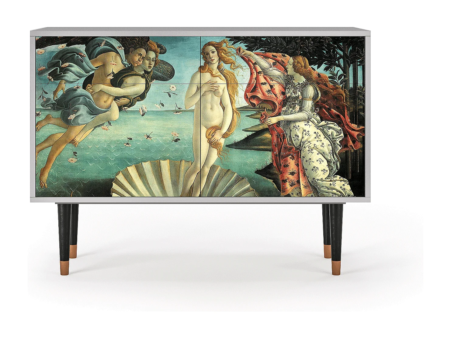 Kredens - 115x85x48 cm - BS4 - The Birth of Venus, Szary