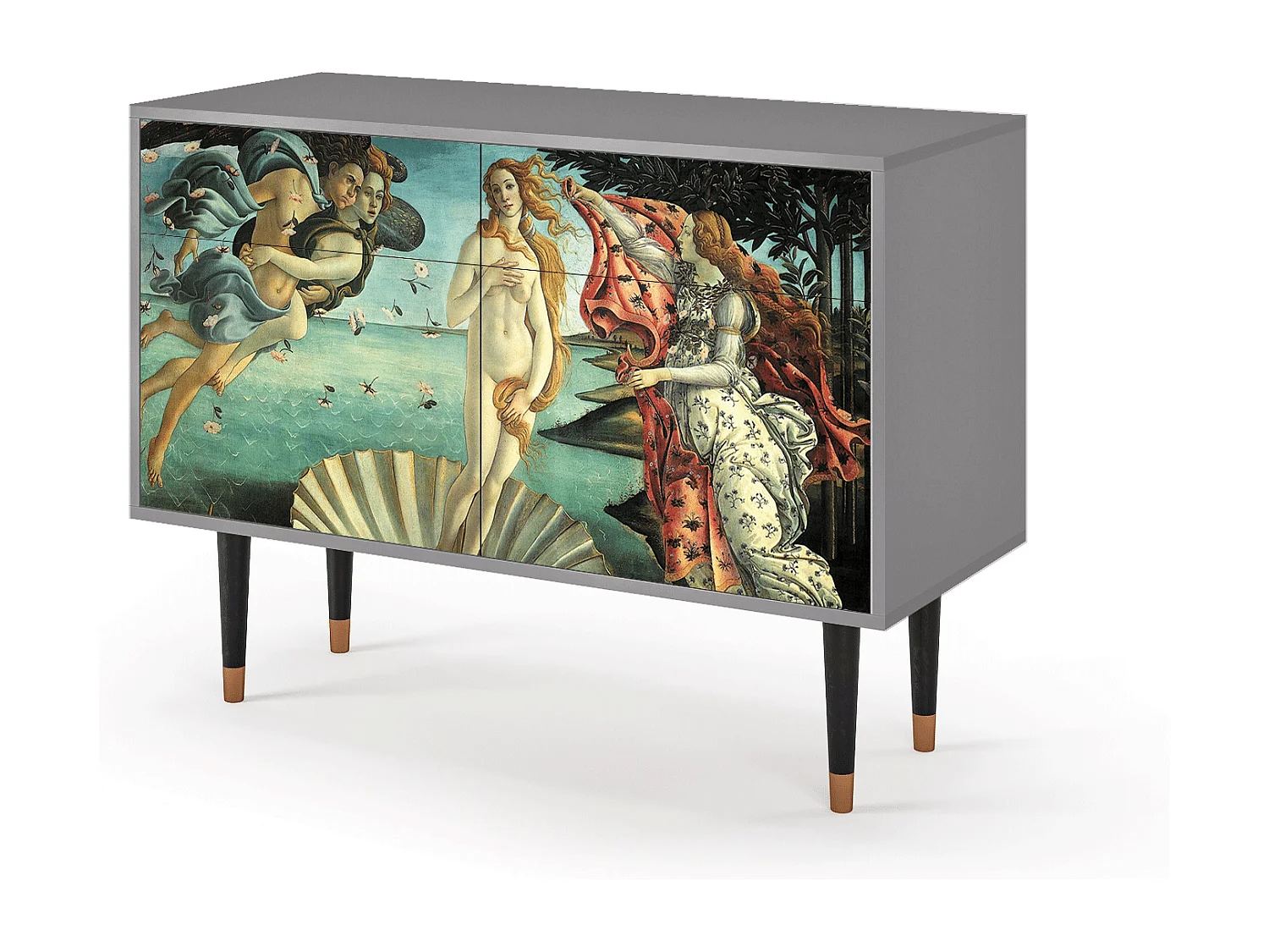 Kredens - 115x85x48 cm - BS4 - The Birth of Venus, Szary