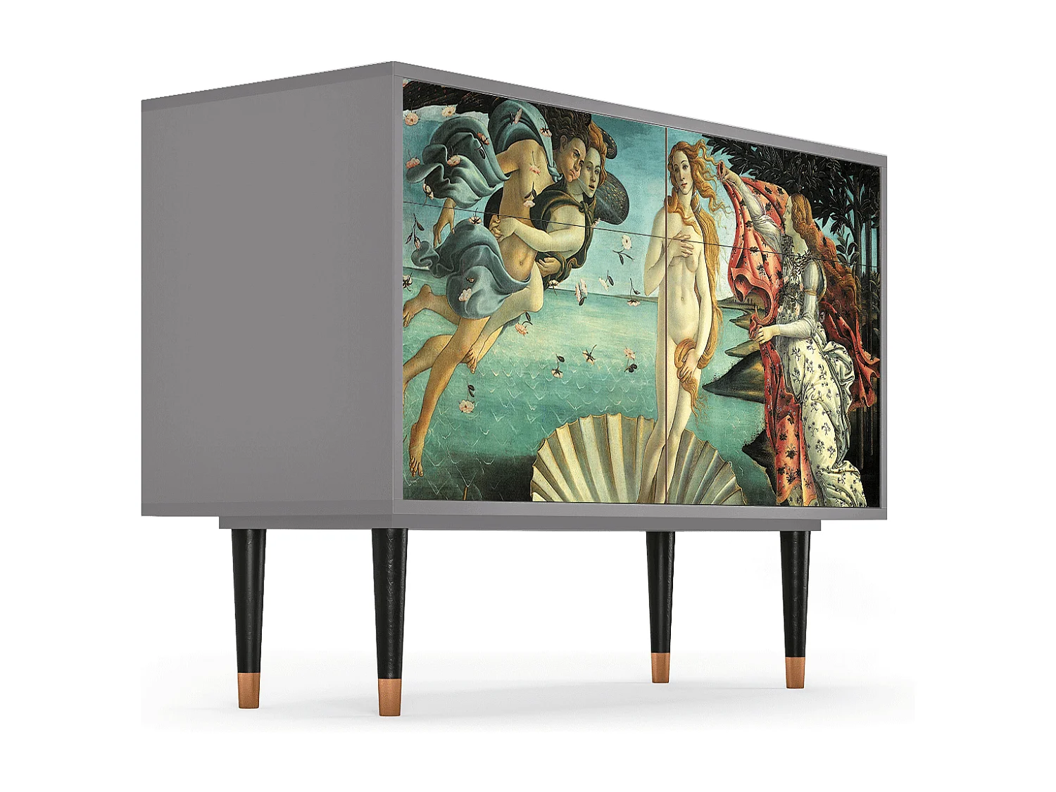 Kredens - 115x85x48 cm - BS4 - The Birth of Venus, Szary