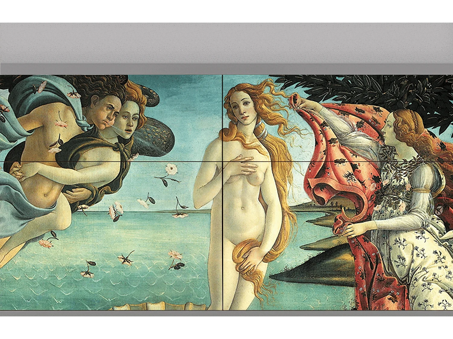Kredens - 115x85x48 cm - BS4 - The Birth of Venus, Szary