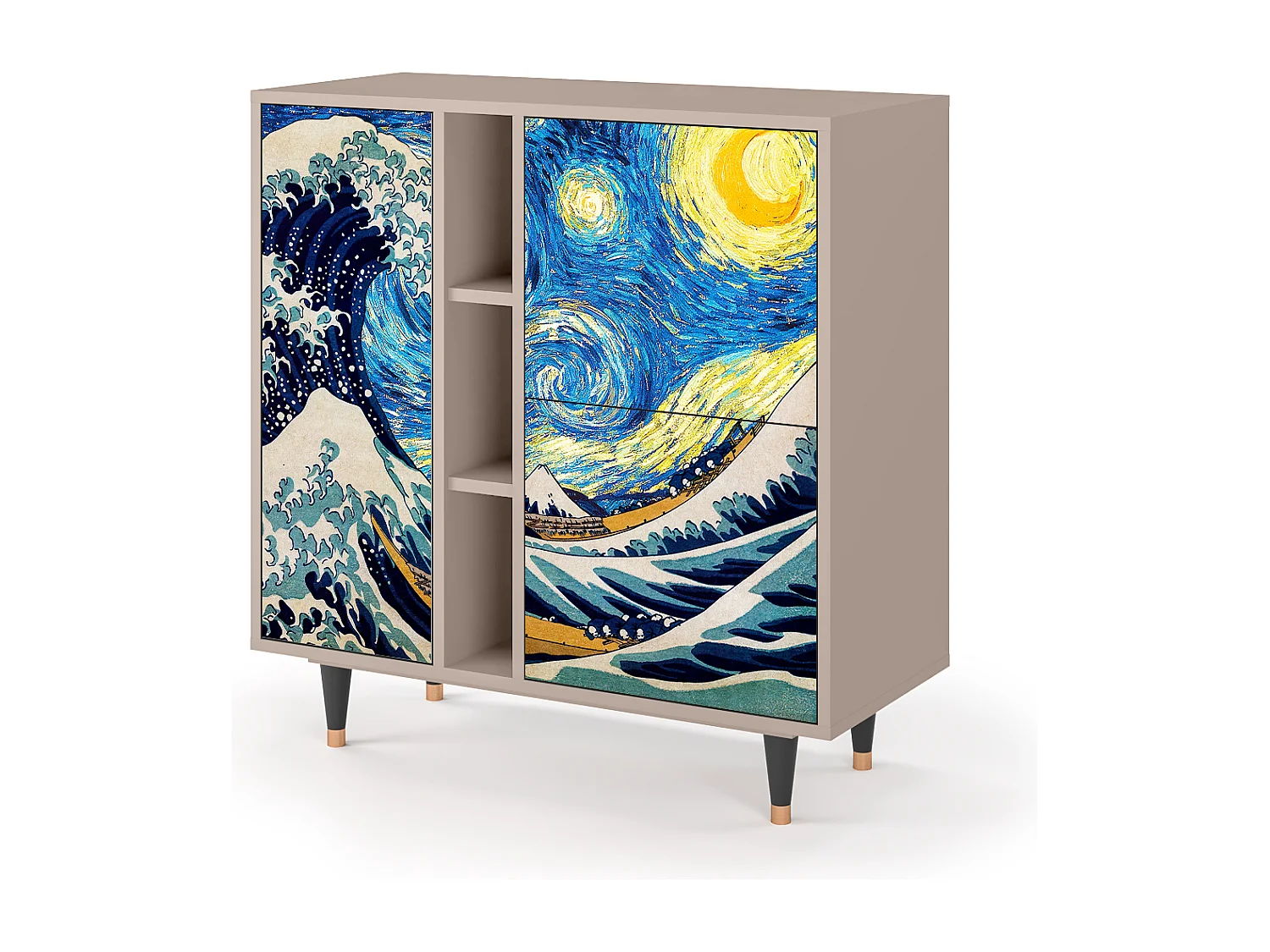 Sideboard - 94х96х41 cm - BS5 - Great Wave, Latte