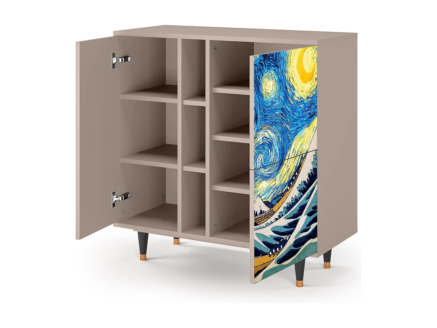 Sideboard - 94х96х41 cm - BS5 - Great Wave, Latte